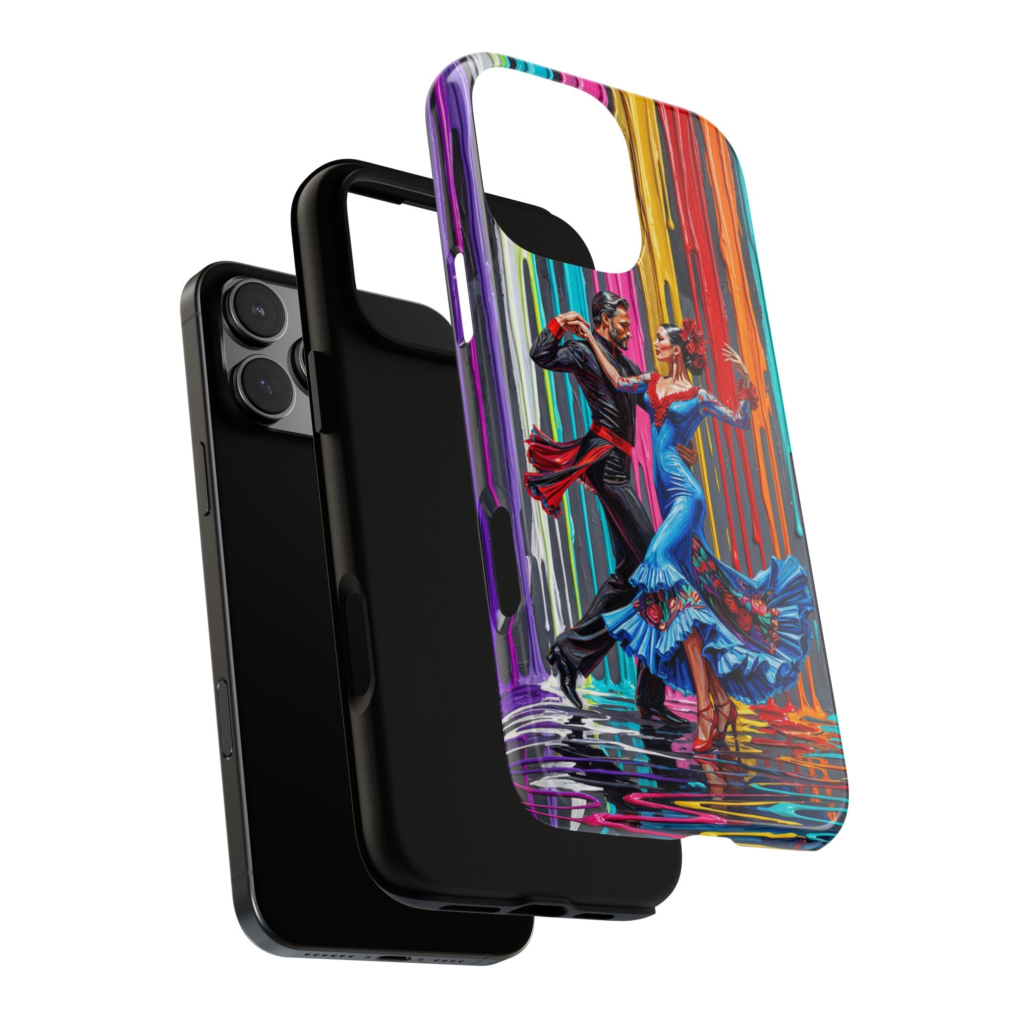 Colorful Tango iPhone Case | Vibrant Dancing Couple Art Protection