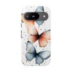 Watercolour Blue & Peach Butterfly Tough Google Pixel Case