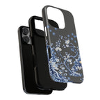 Blue Floral Cherry Blossom Tough iPhone Case