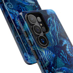 Ocean Animals Tough Samsung Galaxy Phone Case | Navy Blue Undersea Whale Cover