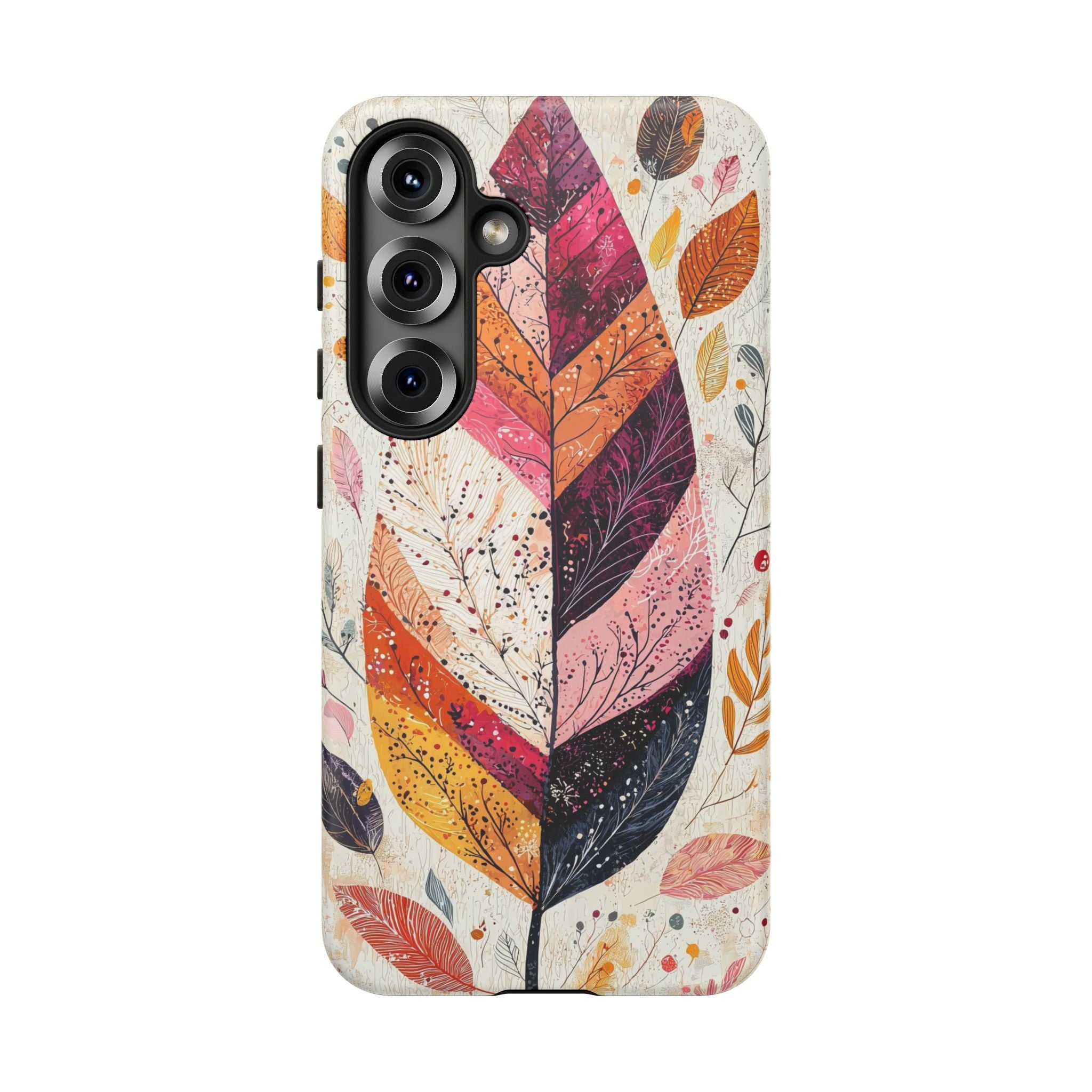 Autumn Leaf Tough Samsung Galaxy Case | Watercolour Feathered Fall Design