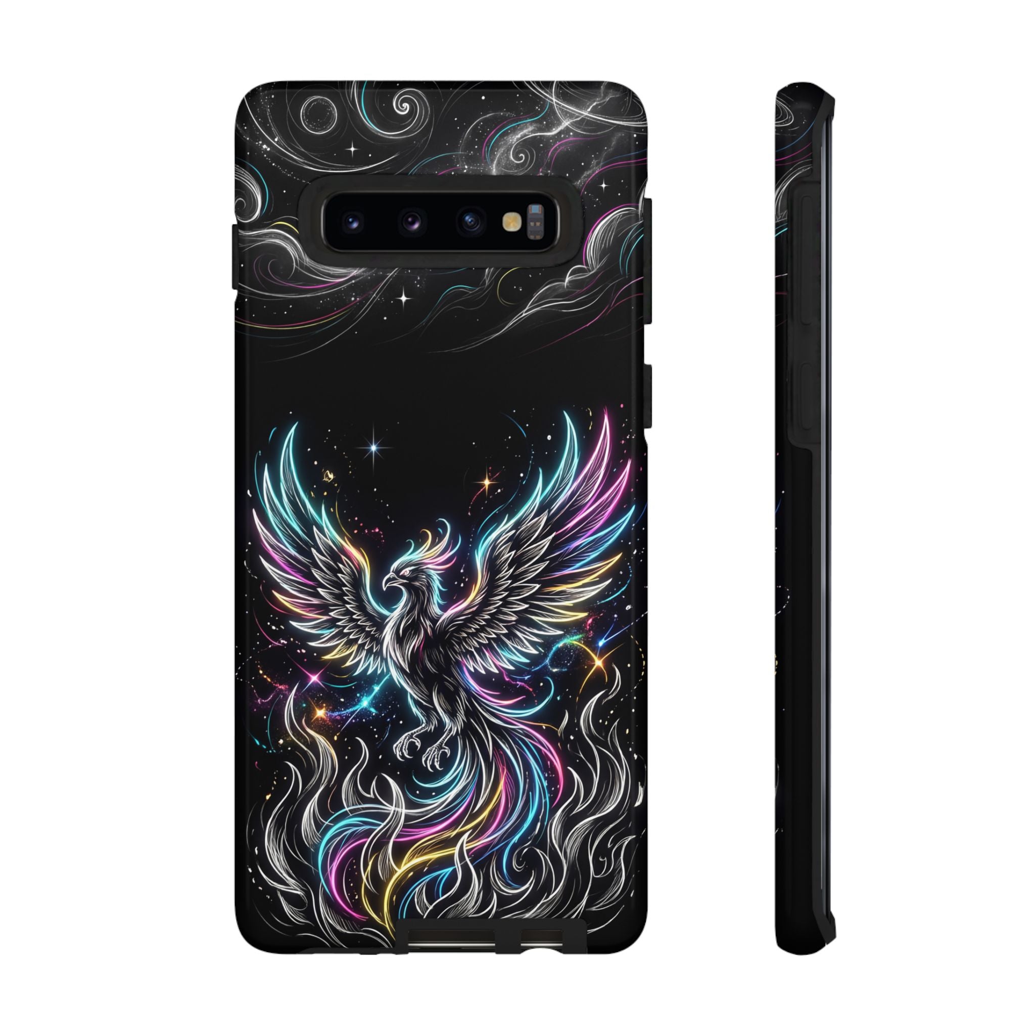 Colorful Neon Phoenix Tough Samsung Galaxy Phone Case
