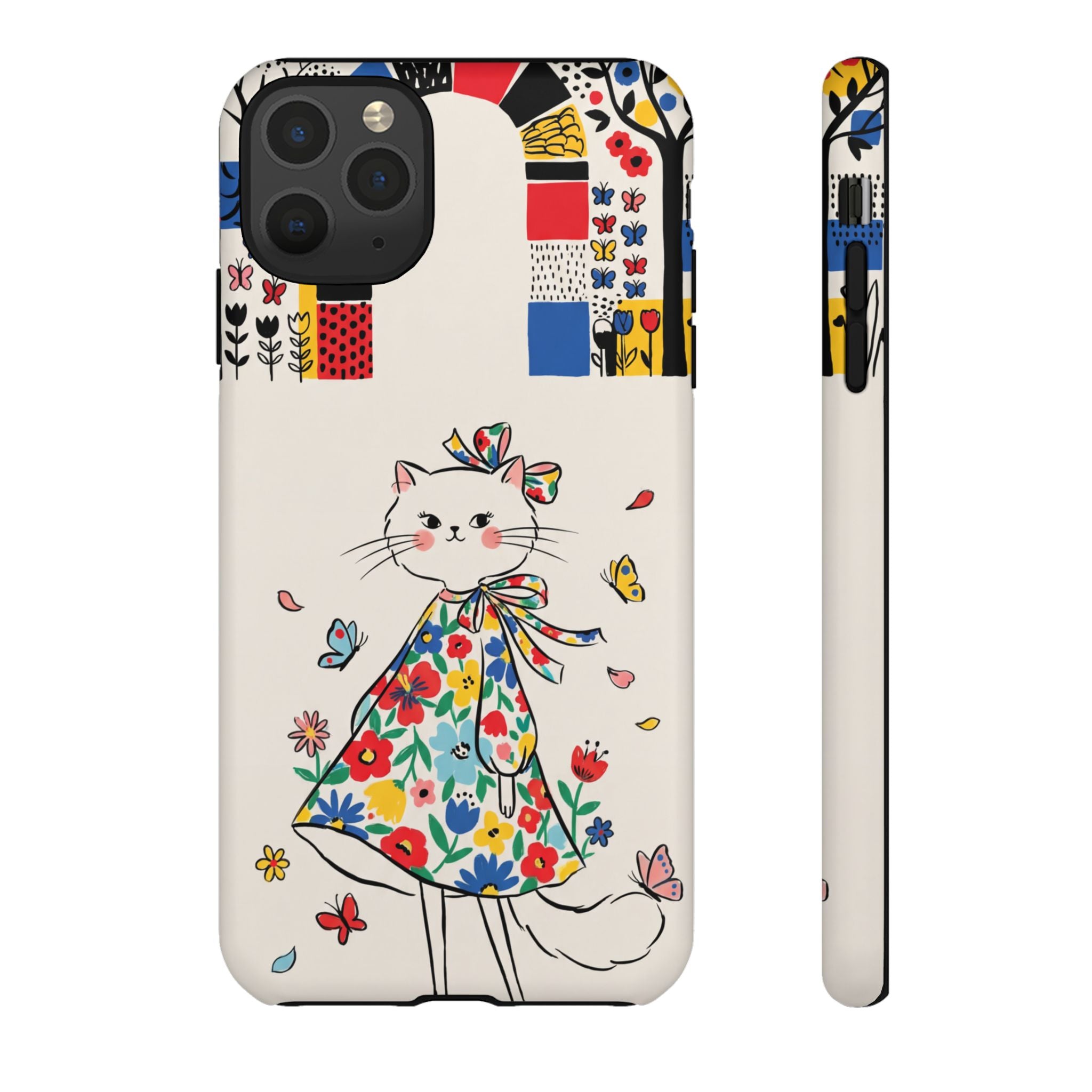 Floral Kitty iPhone Case | Cute Cat