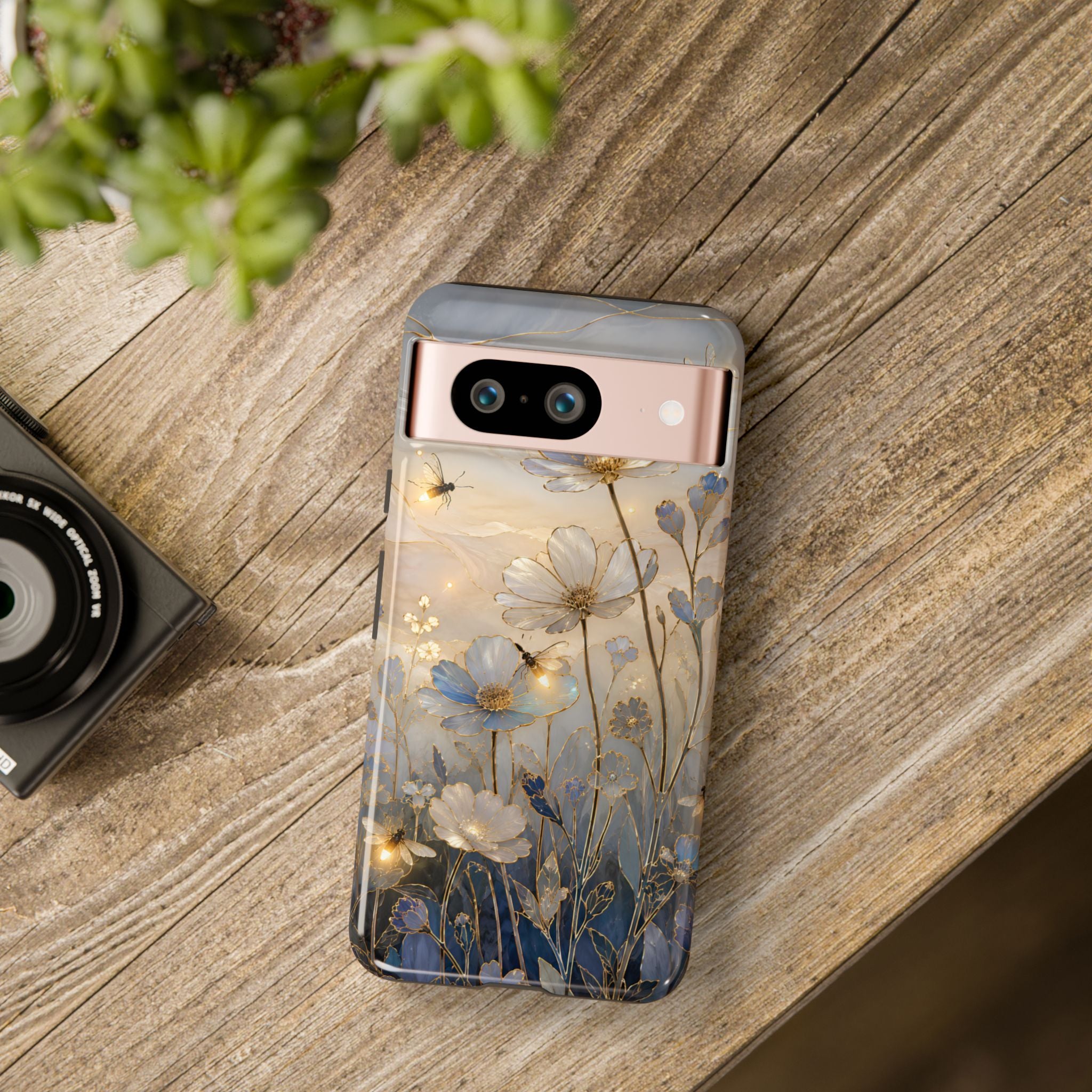 Moonlit Wildflower Google Pixel Phone Case | Firefly Meadow Art Cover