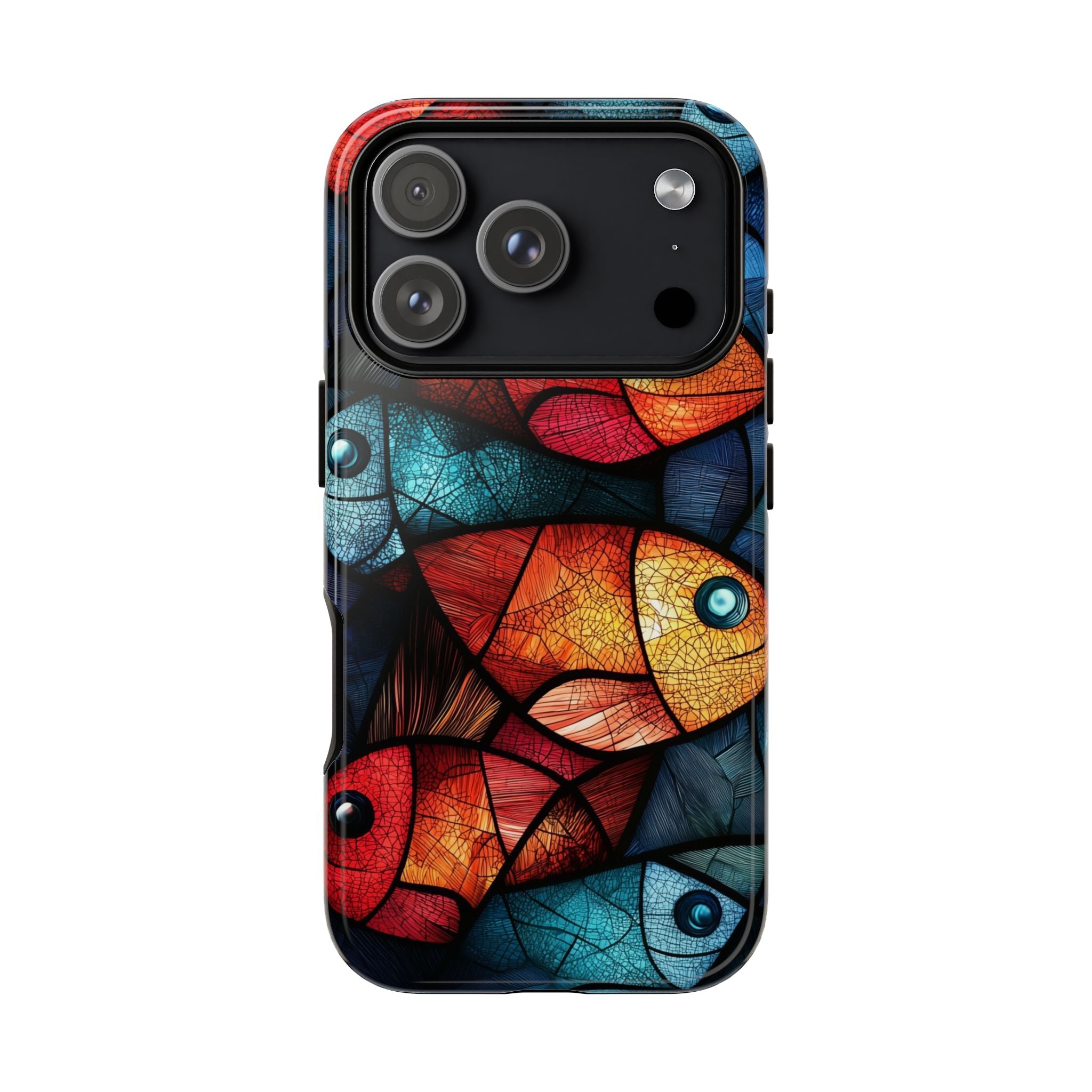 Fish Mosaic Tough iPhone Case — Colourful Artistic Fish Pattern