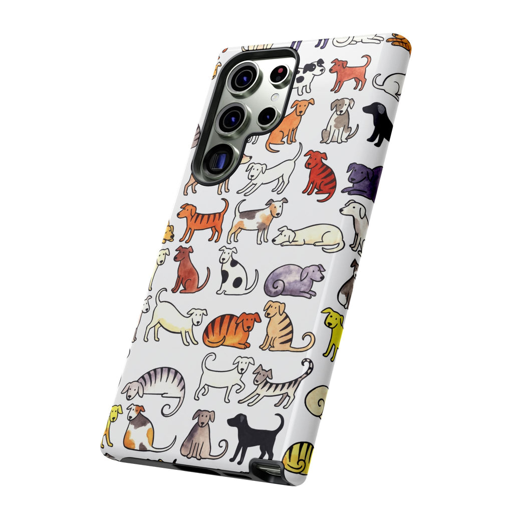 Dog Pattern Samsung Galaxy Case | Cute Colourful Dogs