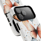 Custodia MagSafe resistente per iPhone con motivo farfalla acquerello