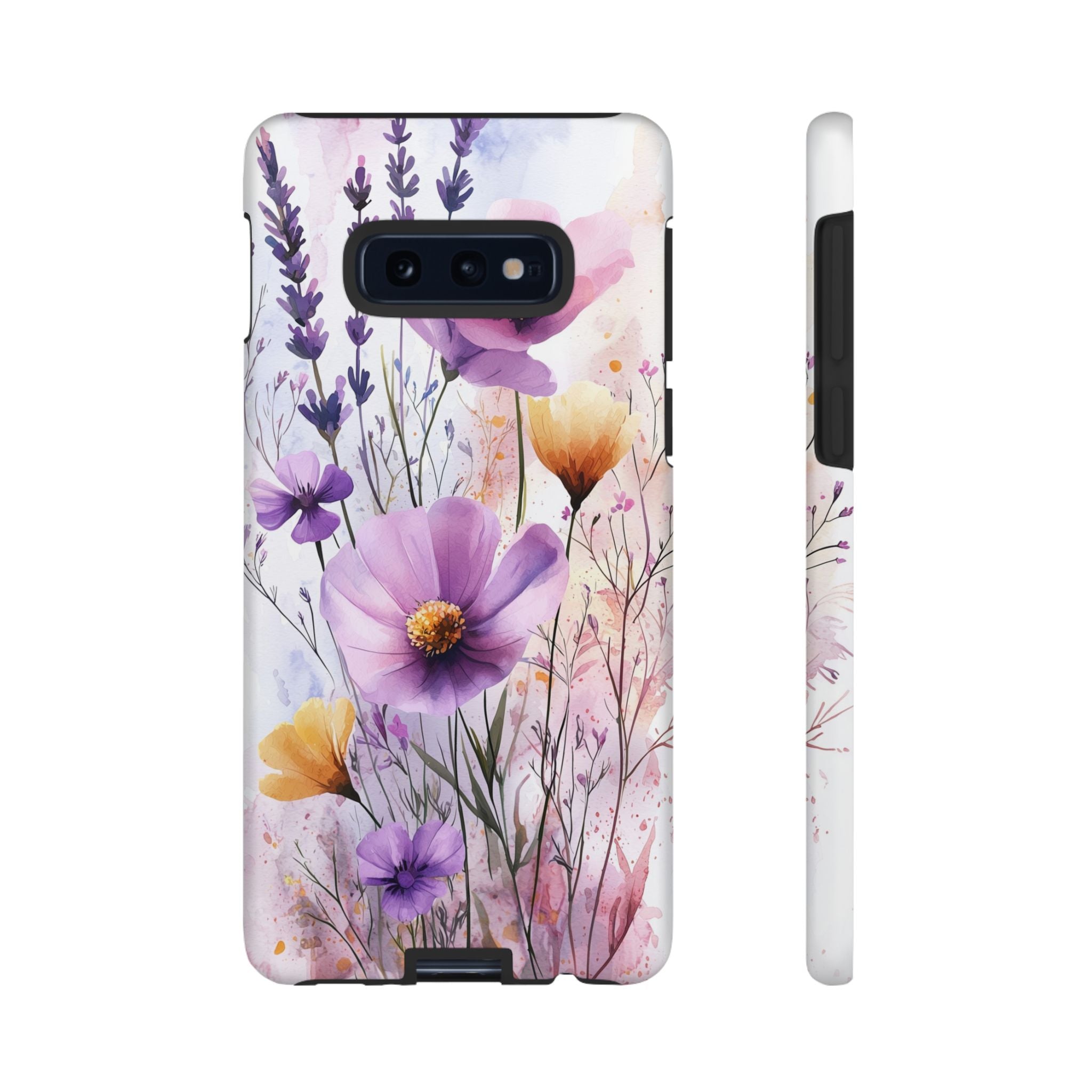 Floral Watercolour Tough Samsung Galaxy Case | Purple & Yellow Wildflowers