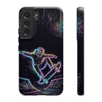 Neon Skateboard Samsung Galaxy Phone Case | Glow Skatepark Protective Cover