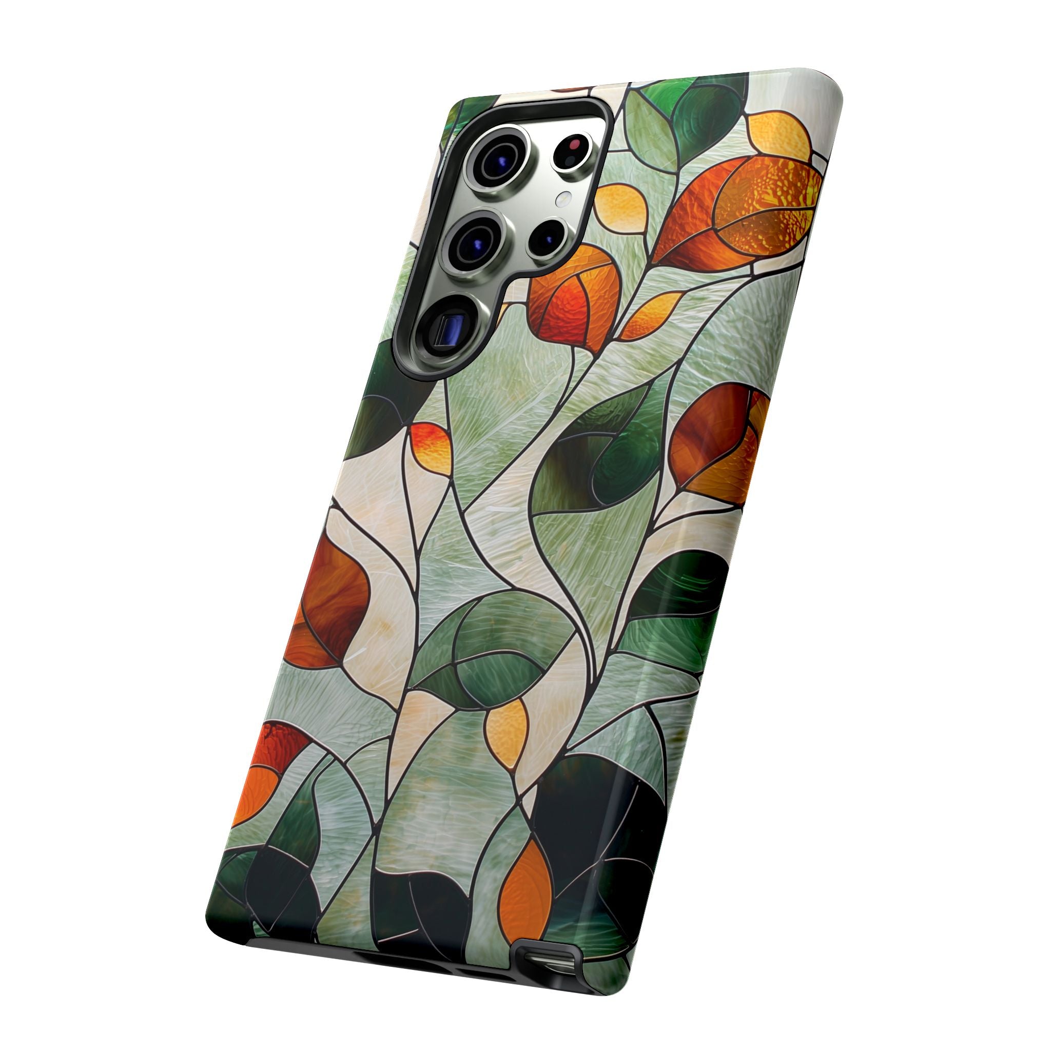 Autumn Stained Glass Leaf Samsung Galaxy Case
