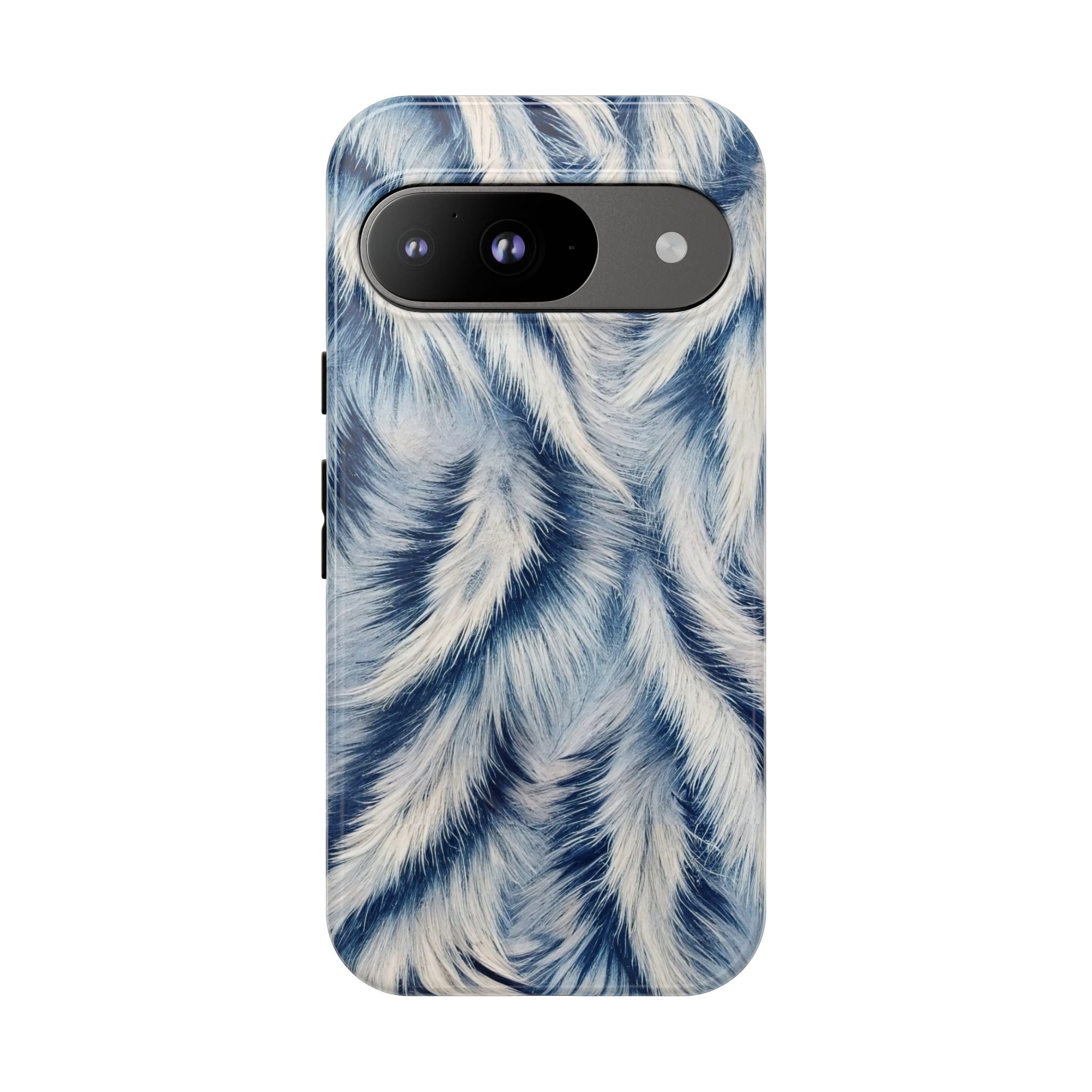 Blue Faux Fur Texture Protective Tough Google Pixel Case