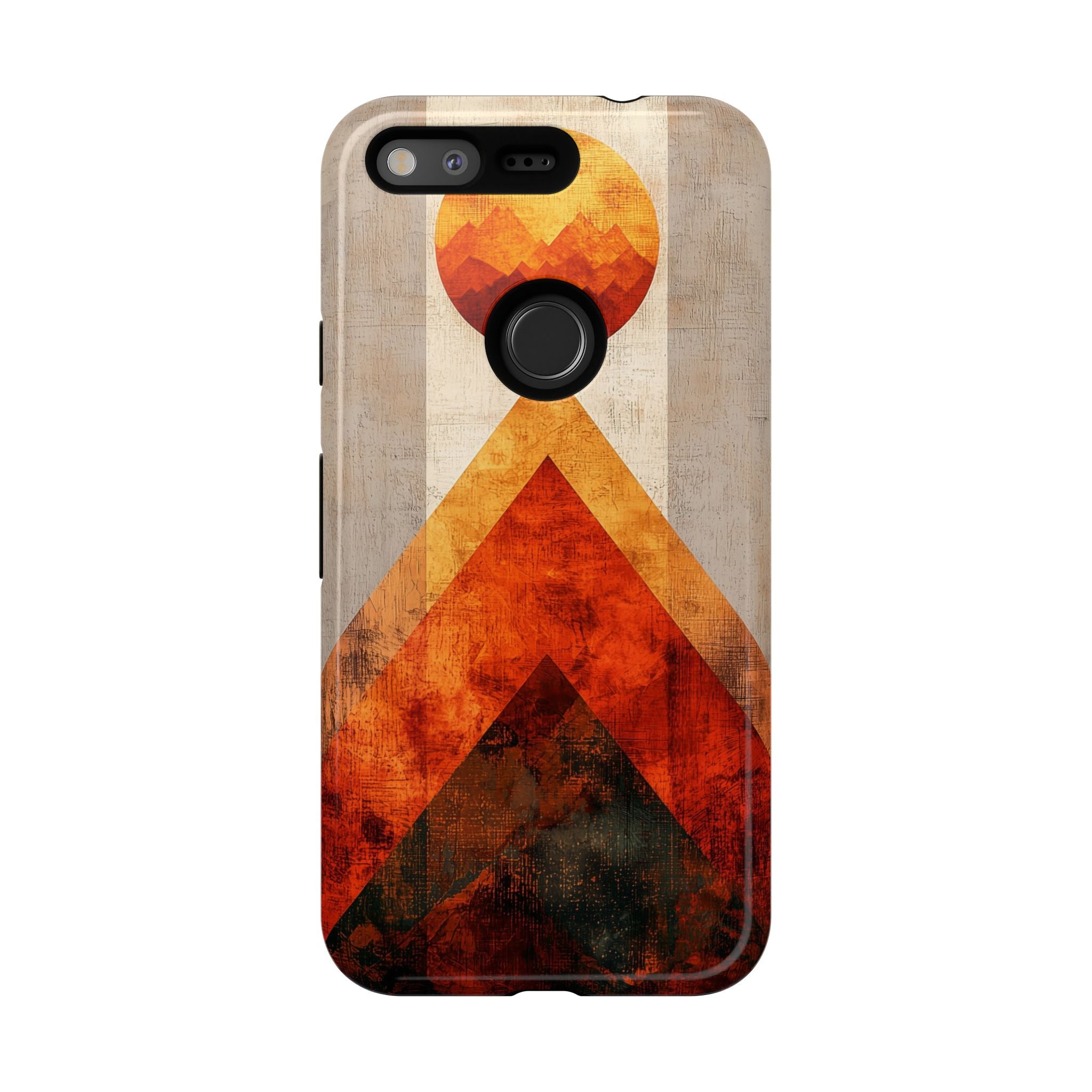Retro Geometric Sunset Google Pixel Case