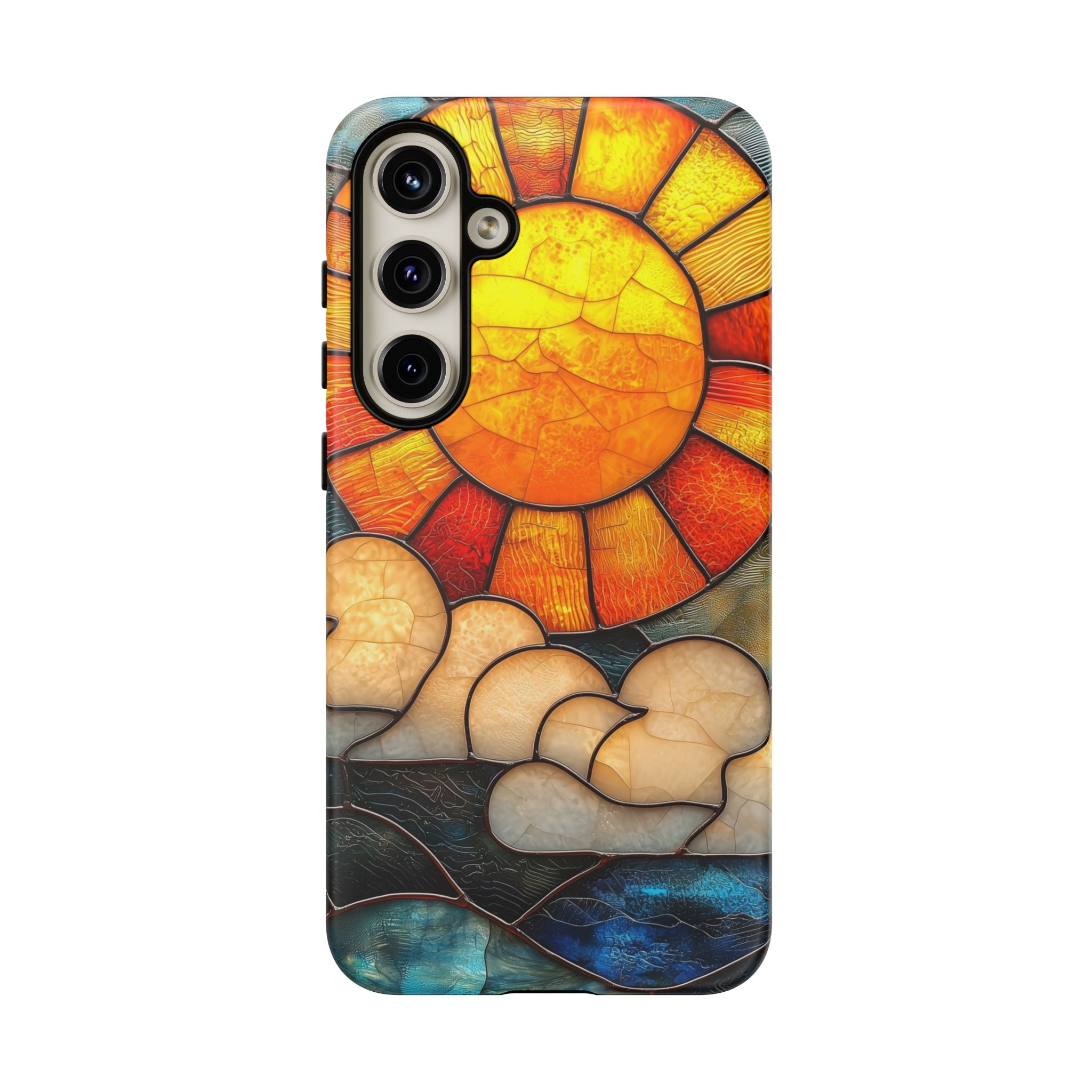 Stained Glass Sun & Clouds Samsung Galaxy Case