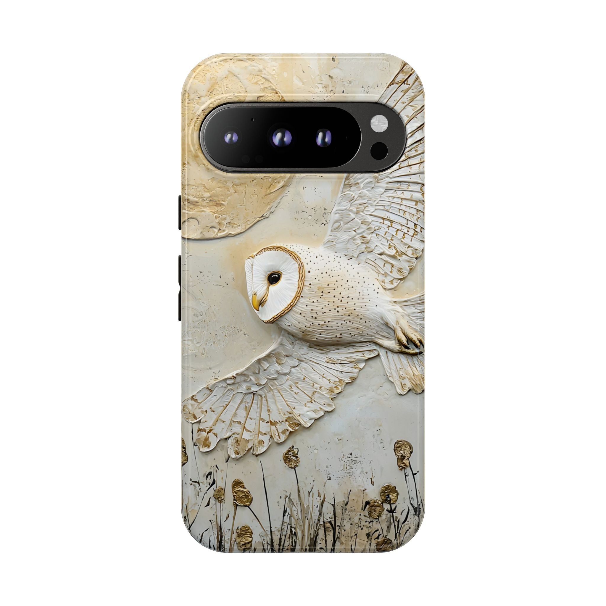 Barn Owl Google Pixel Case — Elegant Flying Owl Wildlife