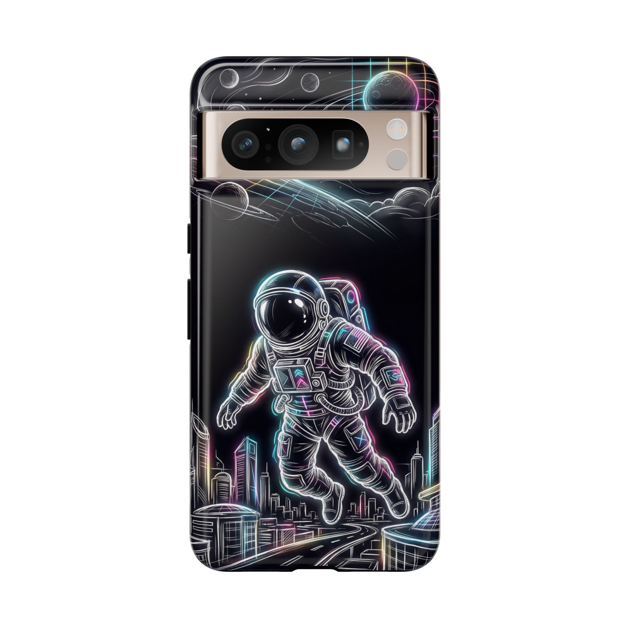 Space Explorer Astronaut Neon Google Pixel Phone Case