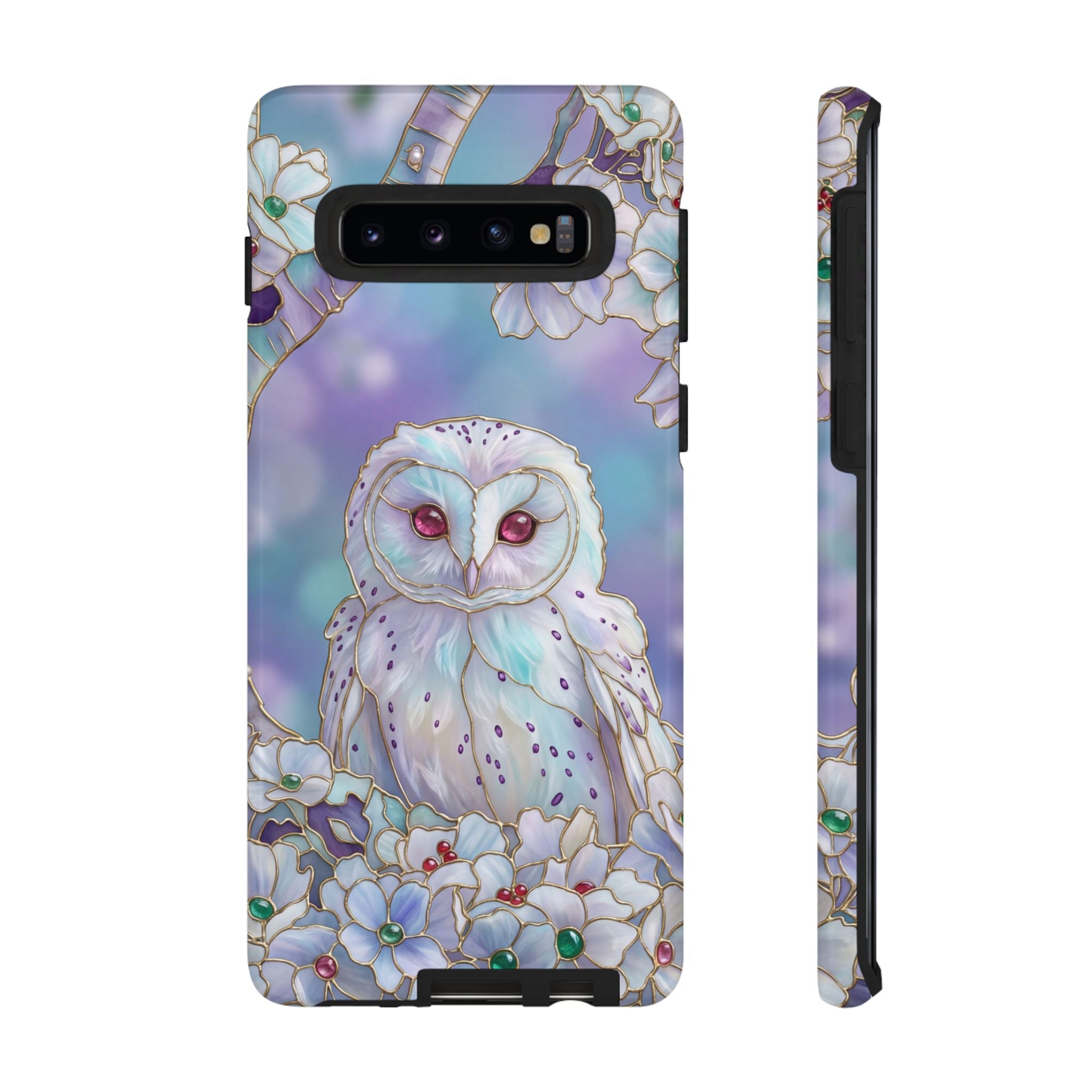 Floral Pastel Mystic Barn Owl Samsung Galaxy Case