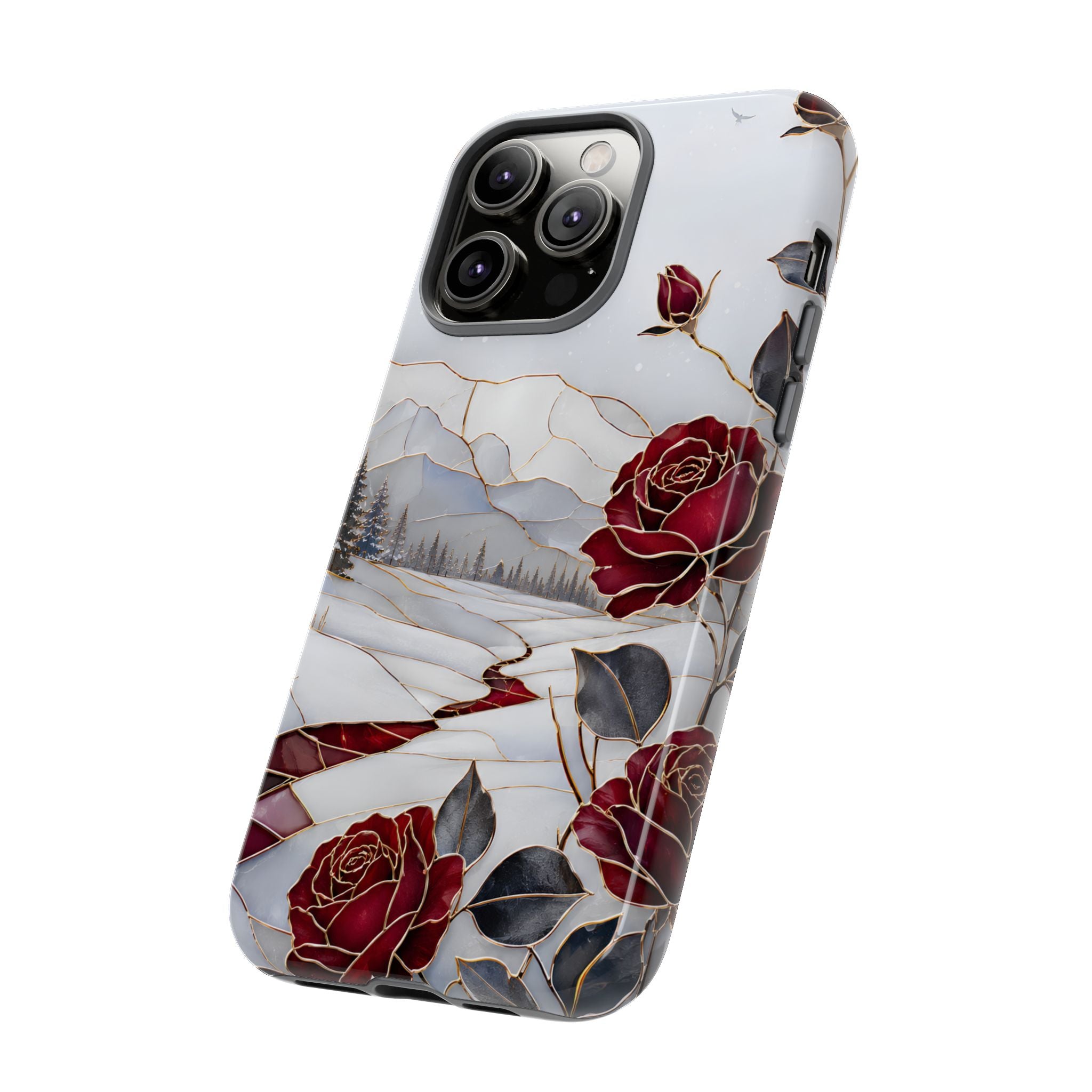Winter Rose iPhone Case | Red Floral iPhone Case
