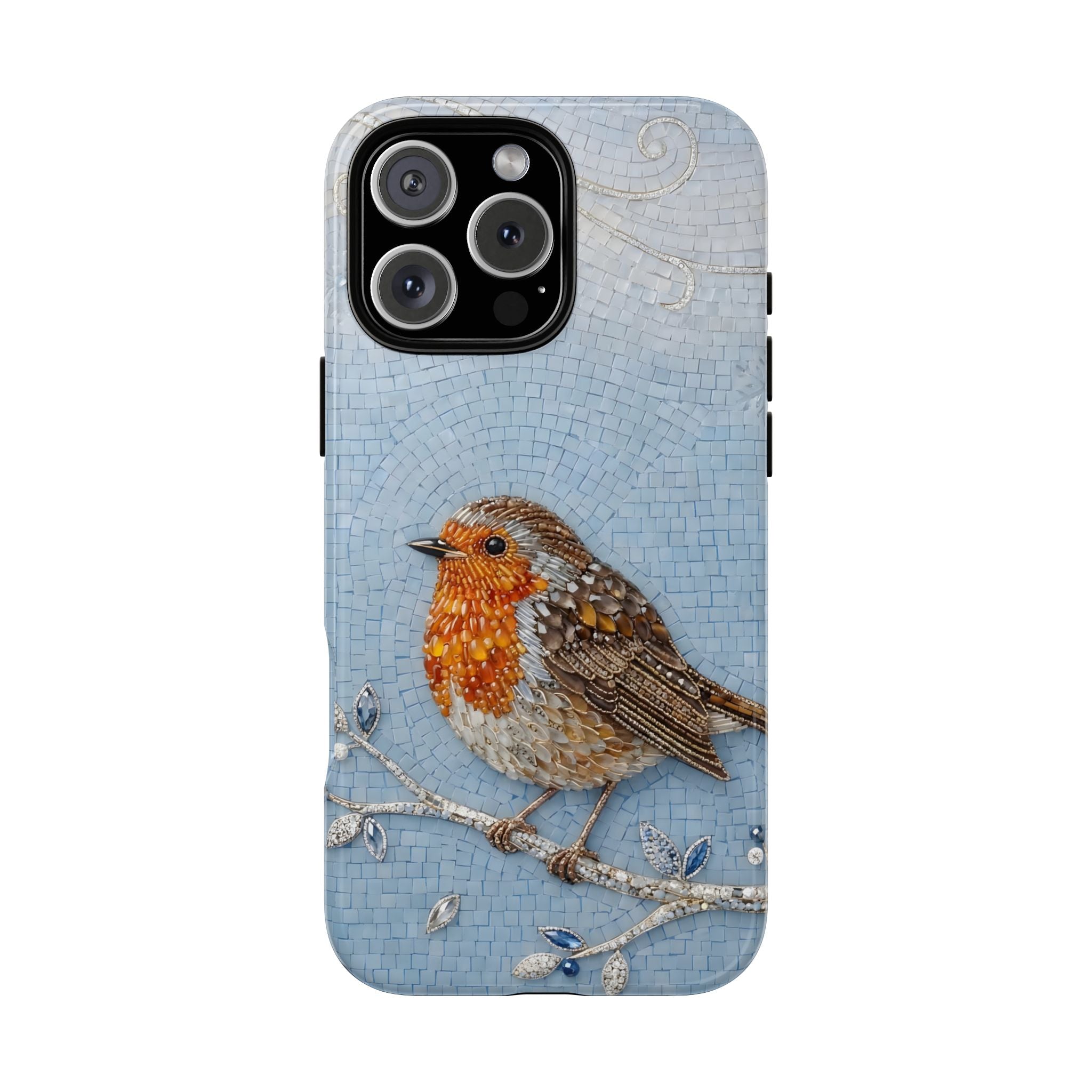 Robin Winter iPhone Case — Protective Floral Bird Design