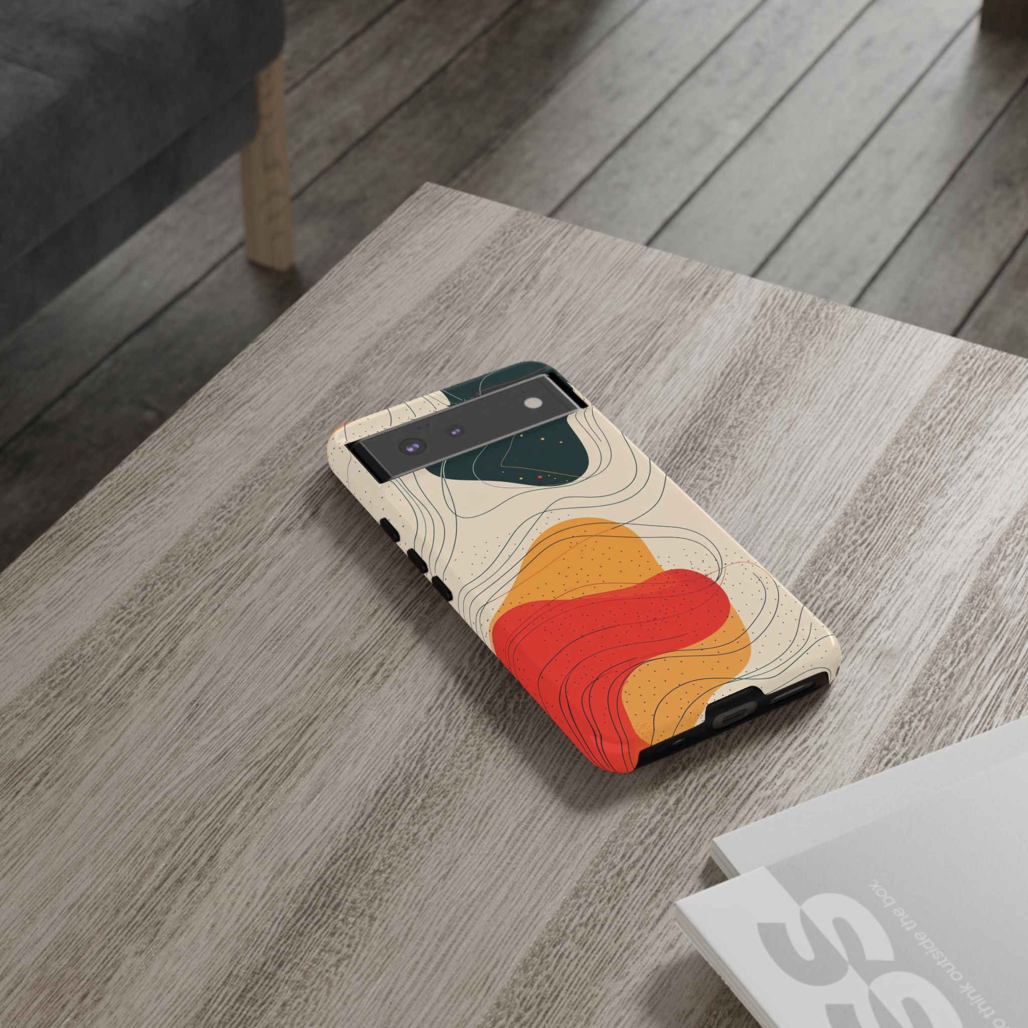 Abstract Retro Waves Google Pixel Case | Colourful Modern Art