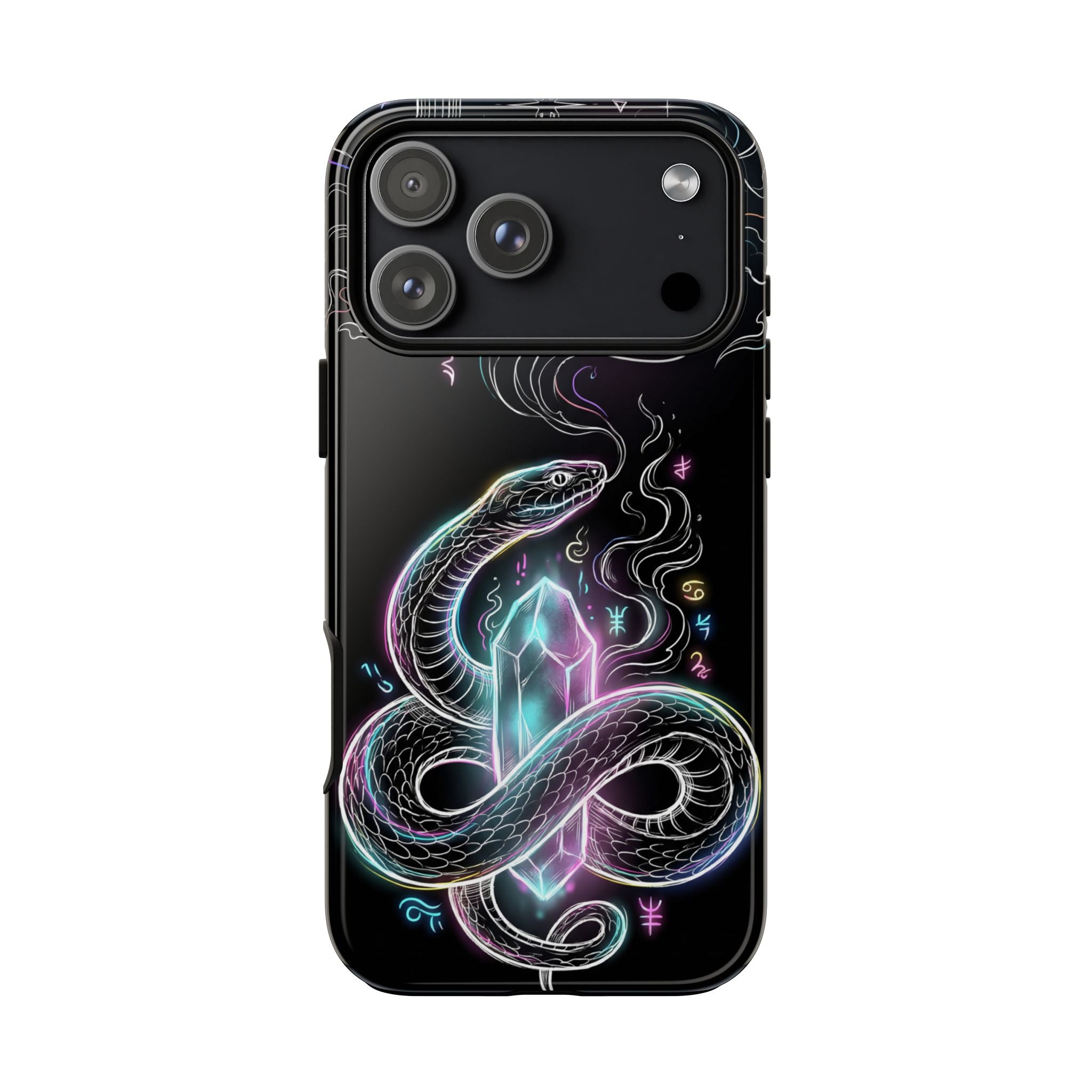 Neon Occult  Mystic Snake Crystal iPhone Case