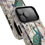 Peacock Stained Glass Tough MagSafe Phone Case