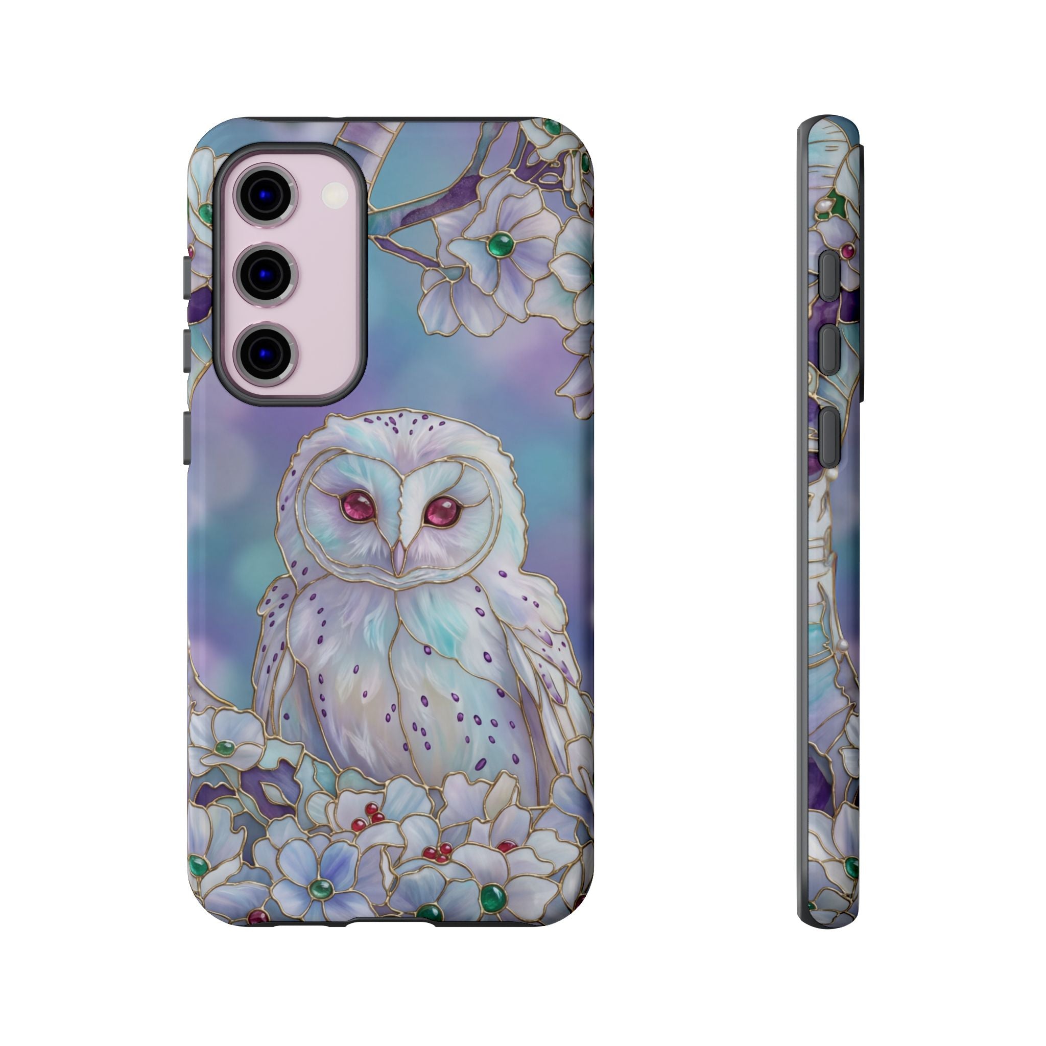 Floral Pastel Mystic Barn Owl Samsung Galaxy Case