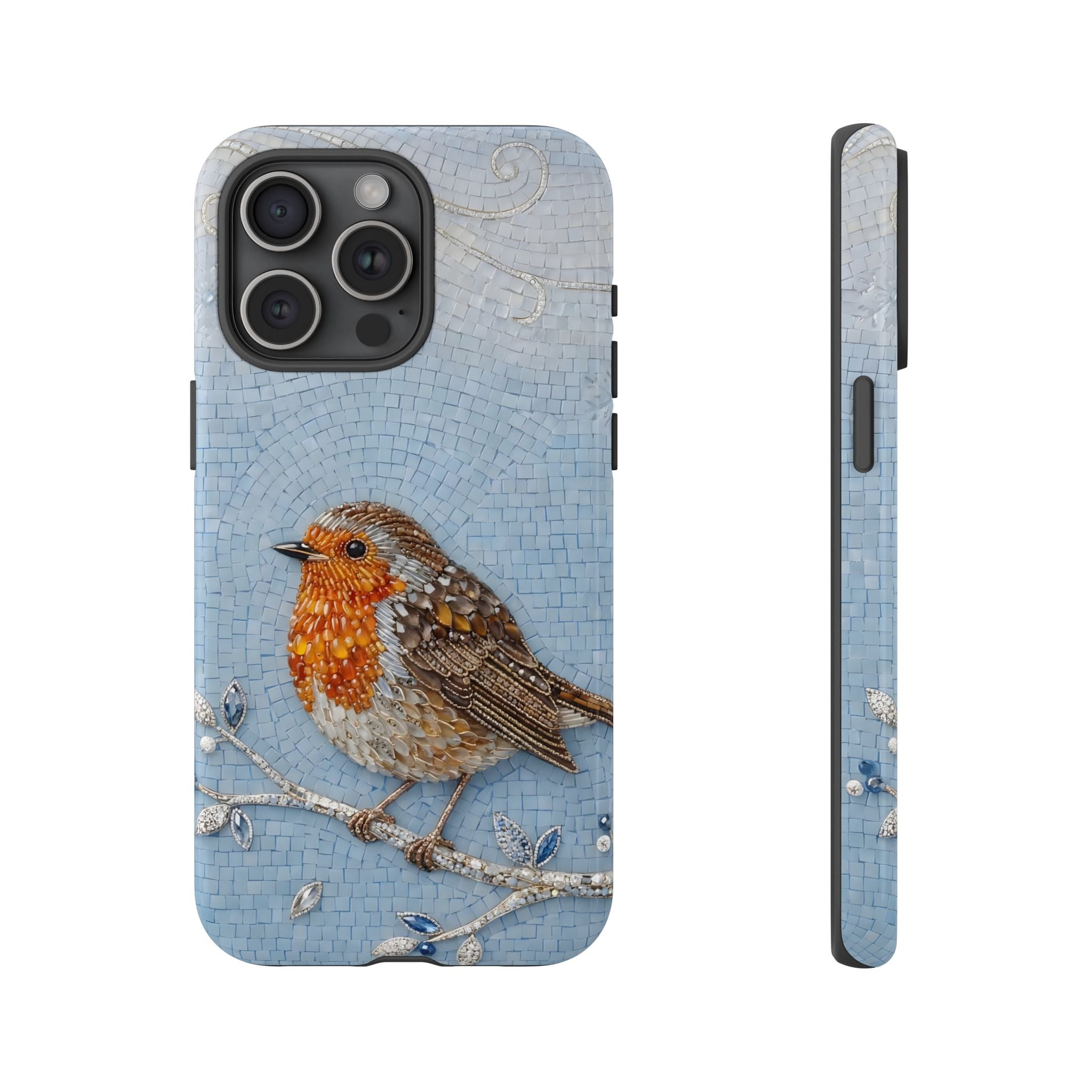 Robin Winter iPhone Case — Protective Floral Bird Design