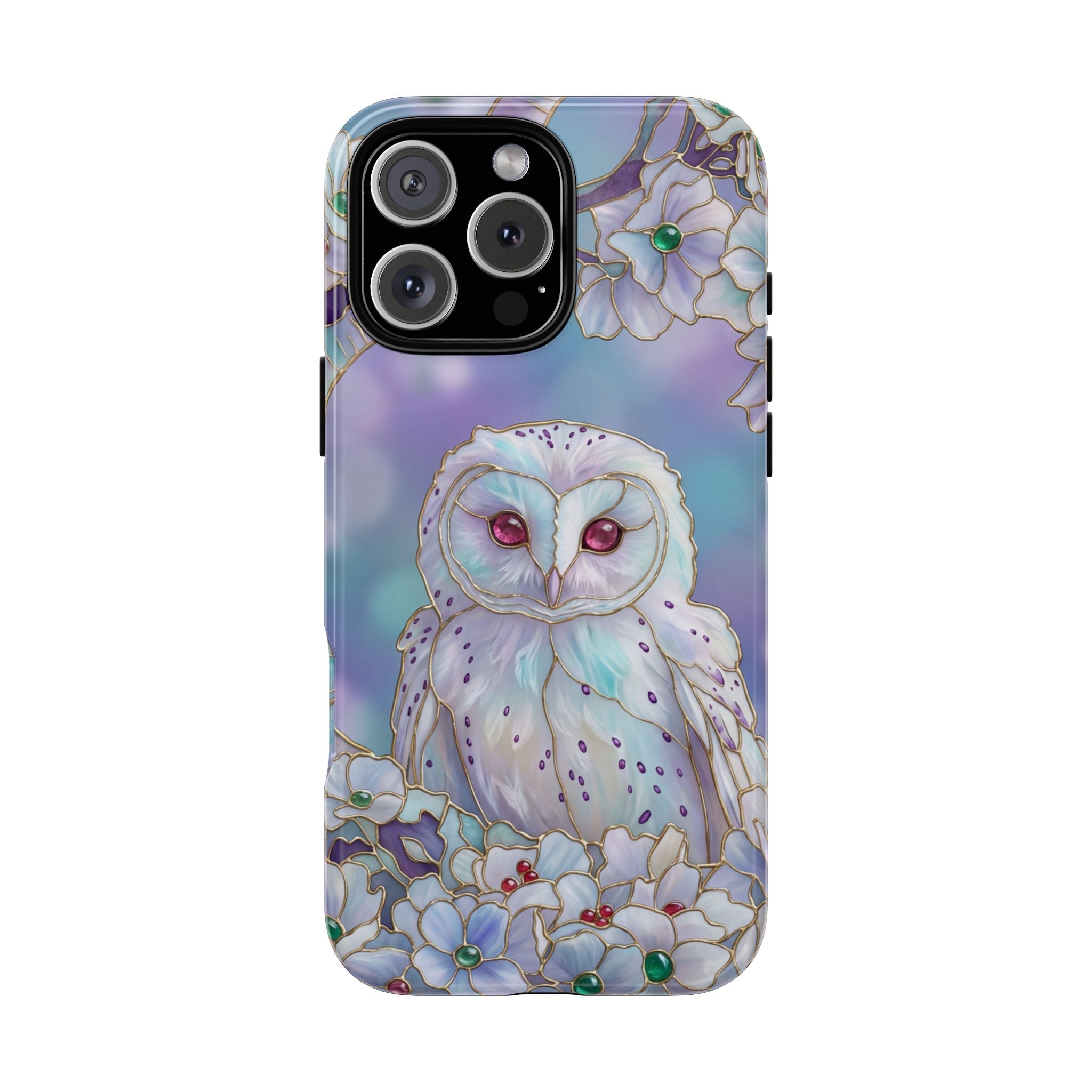 Mystic Owl Floral iPhone Case | Pastel Night Garden Protective Cover