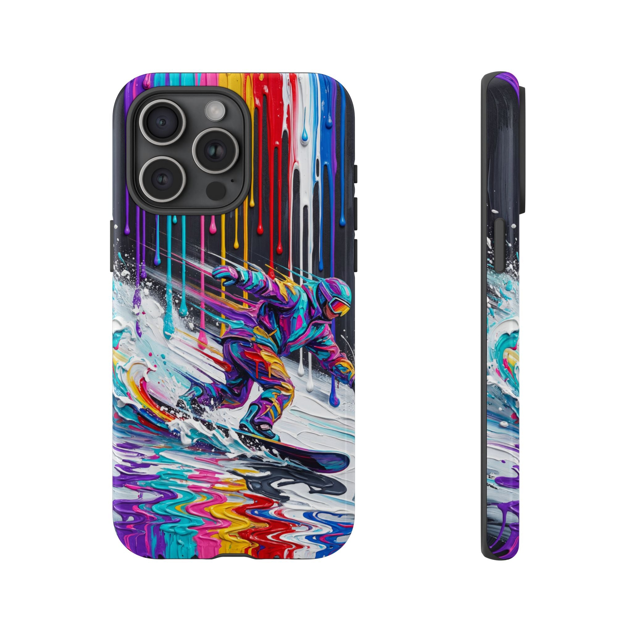 Colourful Snowboarder Art iPhone Case