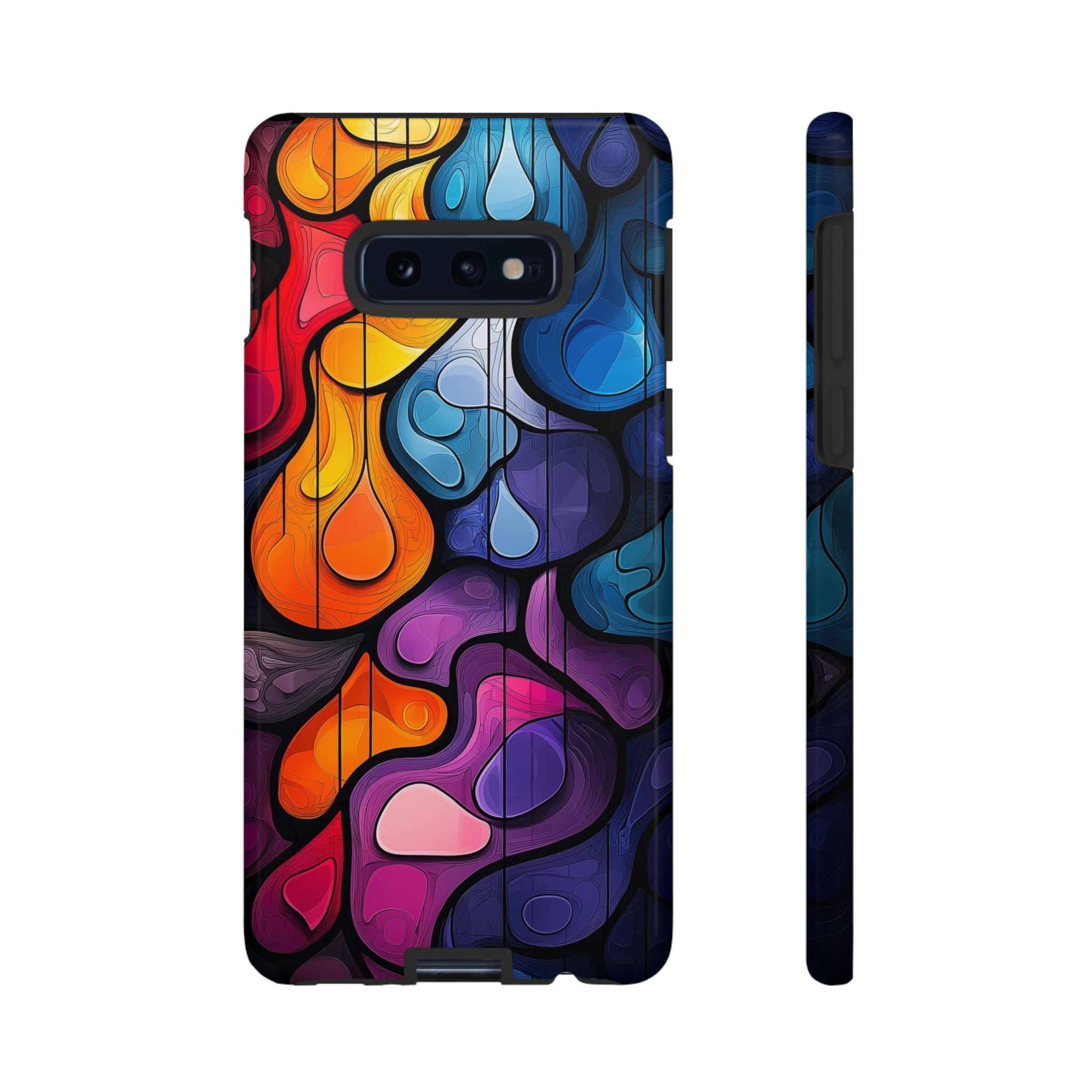 Abstract Colourful Drop Samsung Galaxy Case — Vibrant Stained-Glass