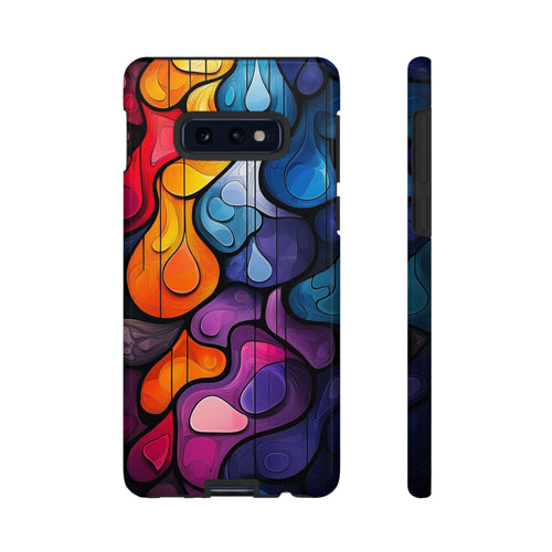 Abstract Colourful Drop Samsung Galaxy Case — Vibrant Stained-Glass