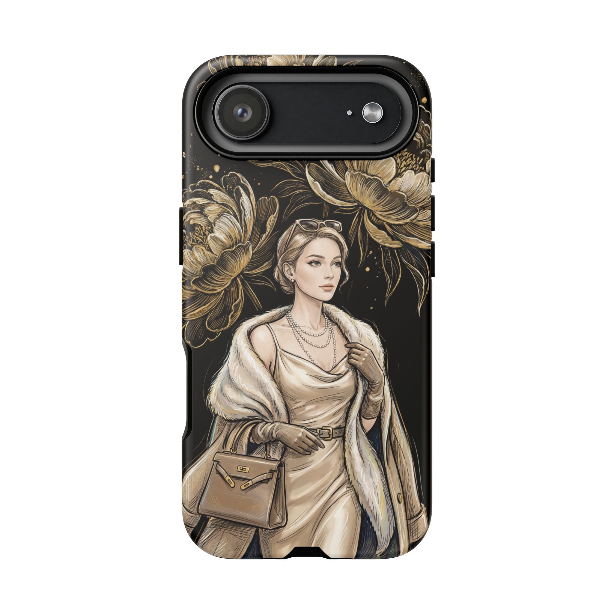 Elegant Vintage Lady Floral iPhone Case | Chic Protective Cover for Women