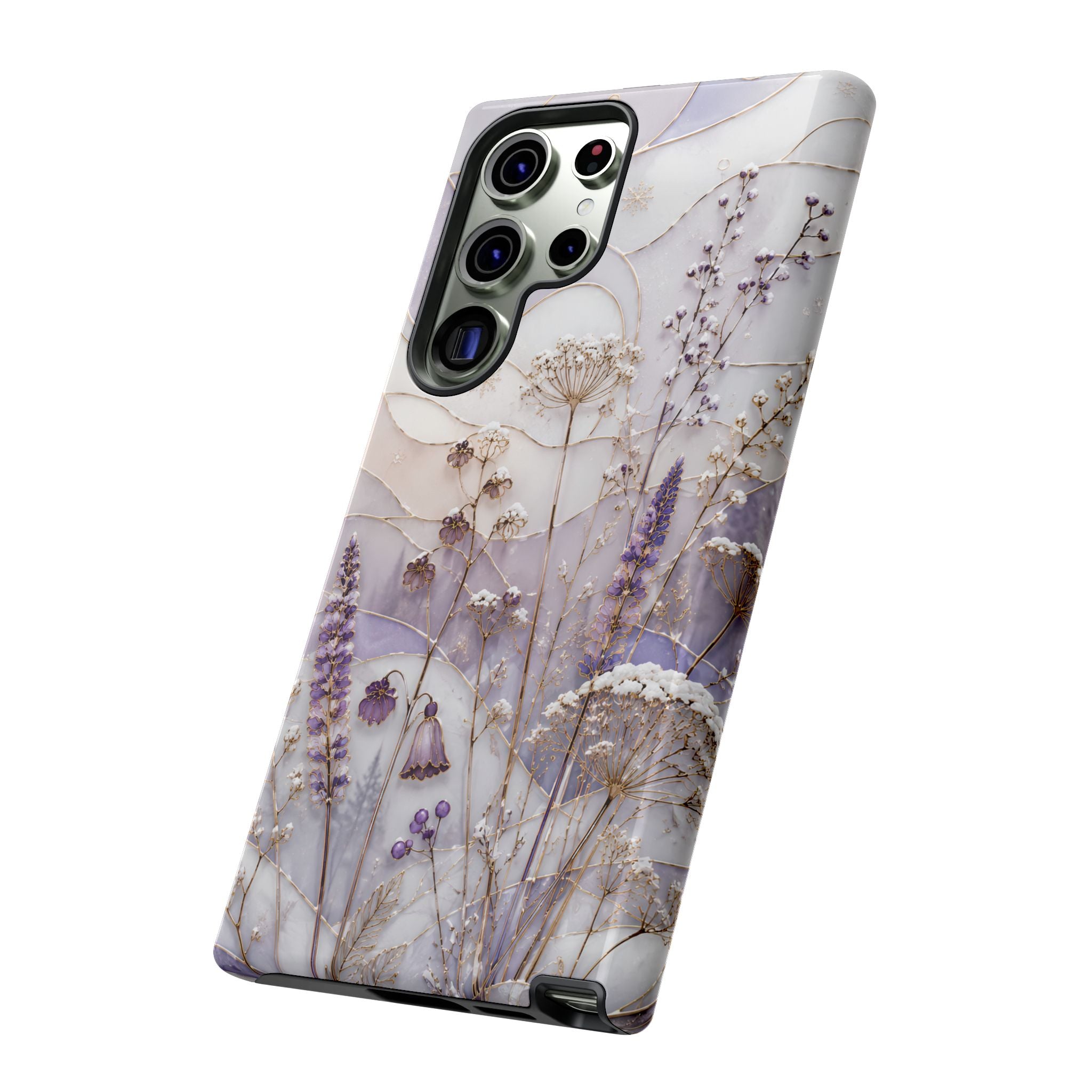 Stained Glass Wildflower Samsung Galaxy Phone Case | Floral Meadow Phone Case