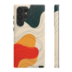 Abstract Retro Waves Samsung Galaxy Case | Colourful Modern Art