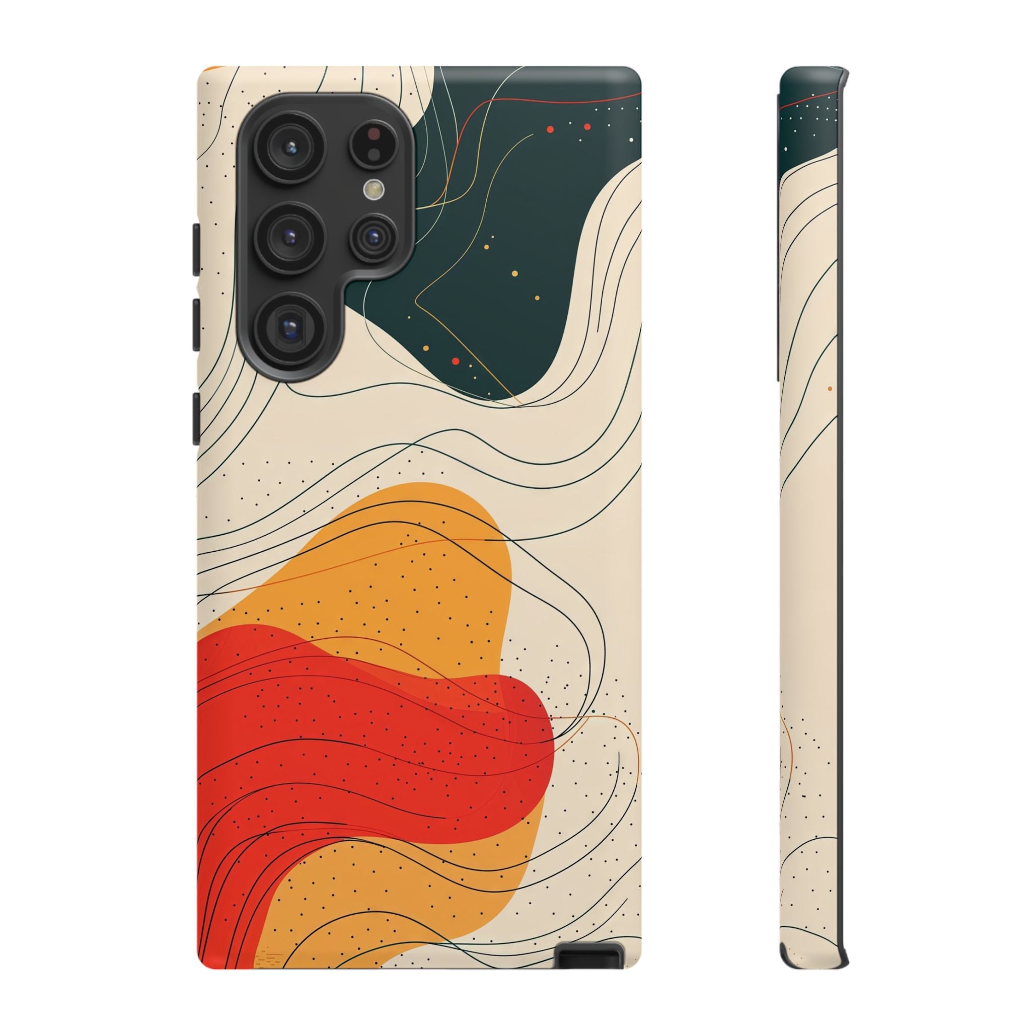 Abstract Retro Waves Samsung Galaxy Case | Colourful Modern Art