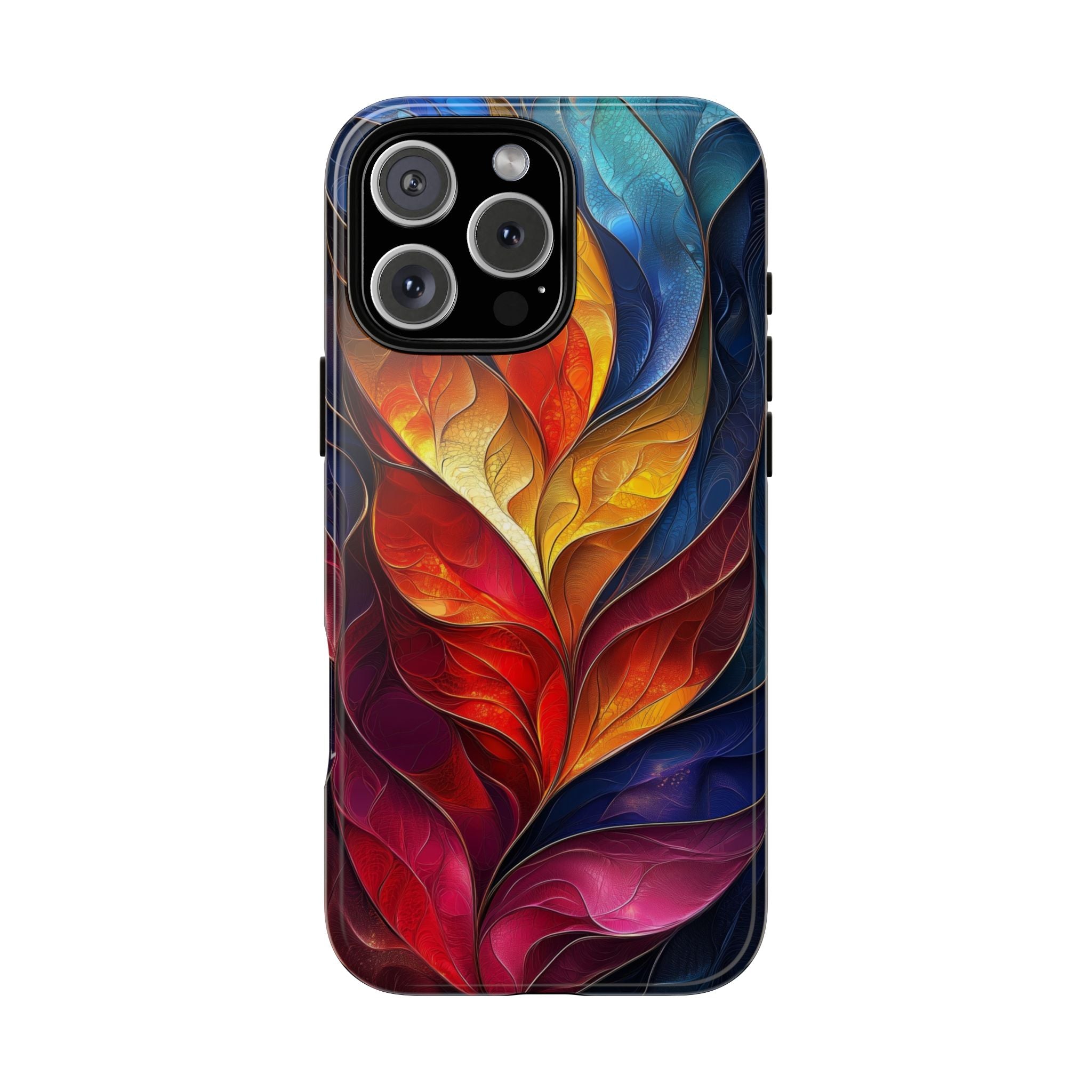 Abstract Colourful Leaf iPhone Case