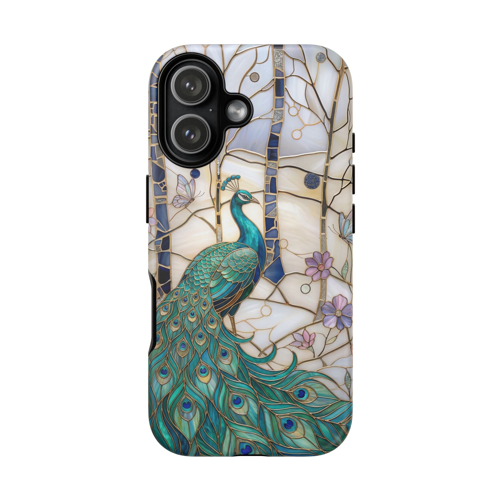 Peacock Stained Glass iPhone Case