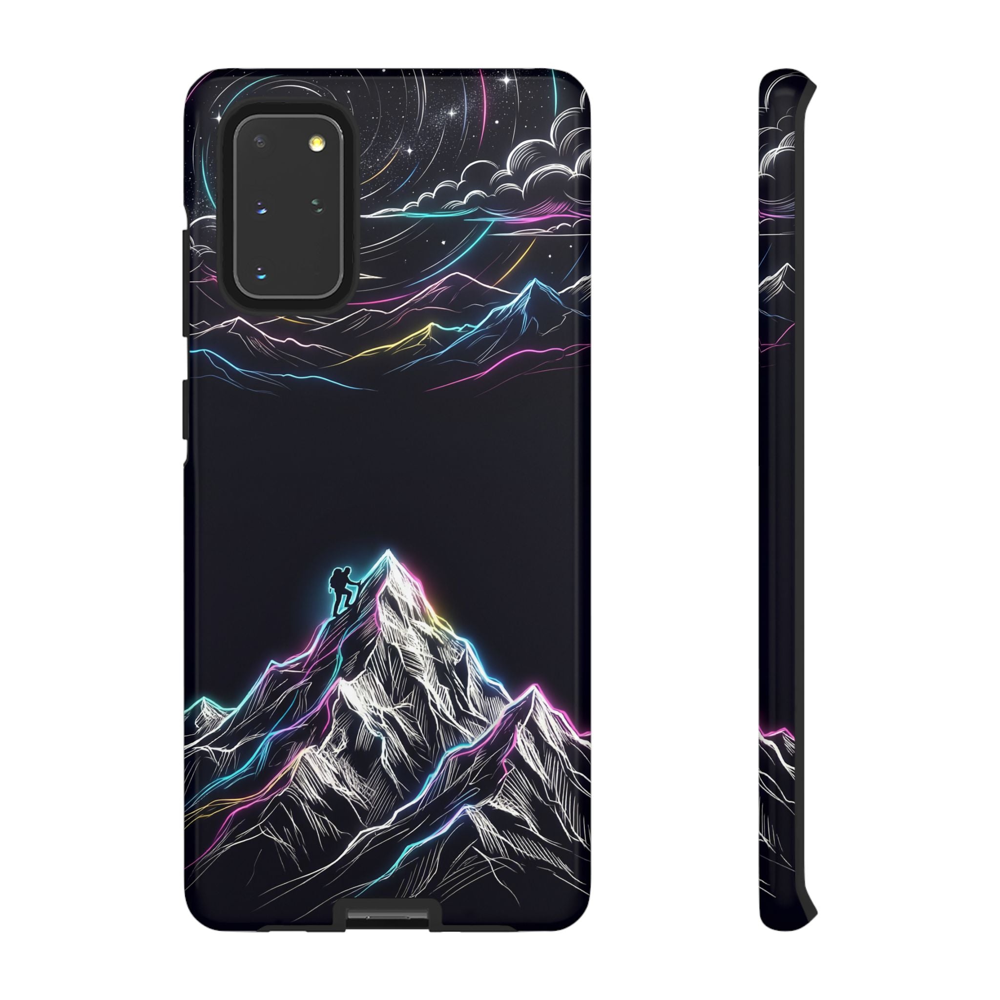 Mount Everest Neon Samsung Galaxy Phone Case | Dark Cosmic Climber Protective Cover