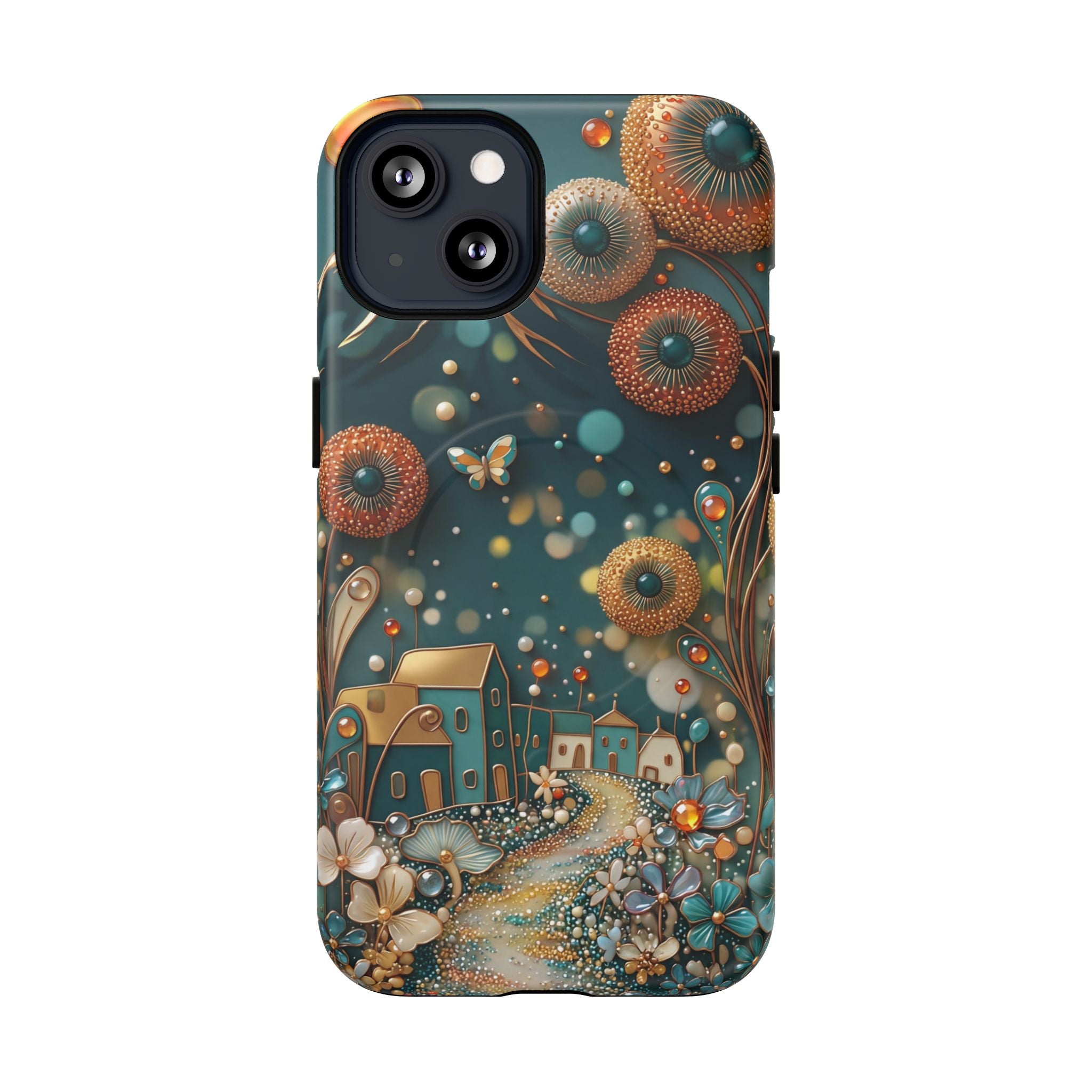 Custodia MagSafe per iPhone con fantasia floreale | Design Dreamy Cottage Garden