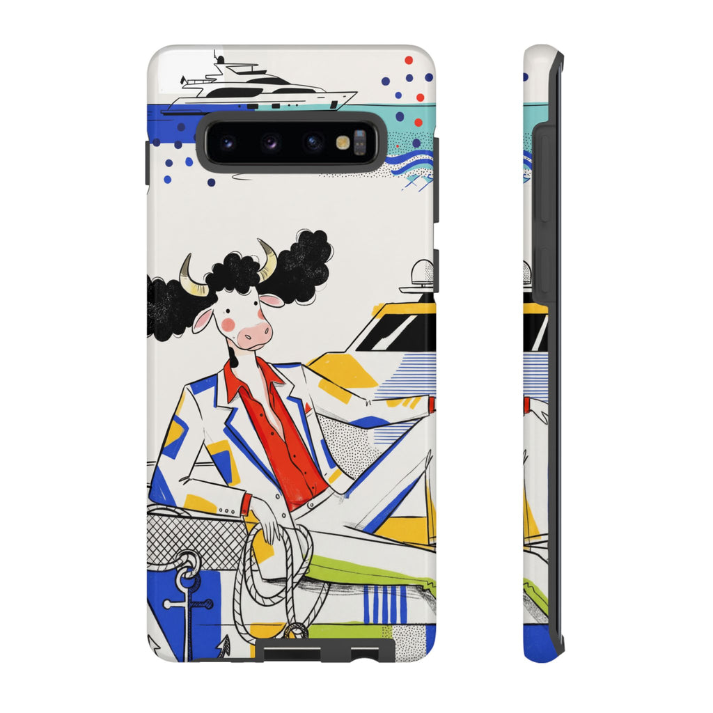 Nautical Cow Graphic Protective Samsung Galaxy Phone Case