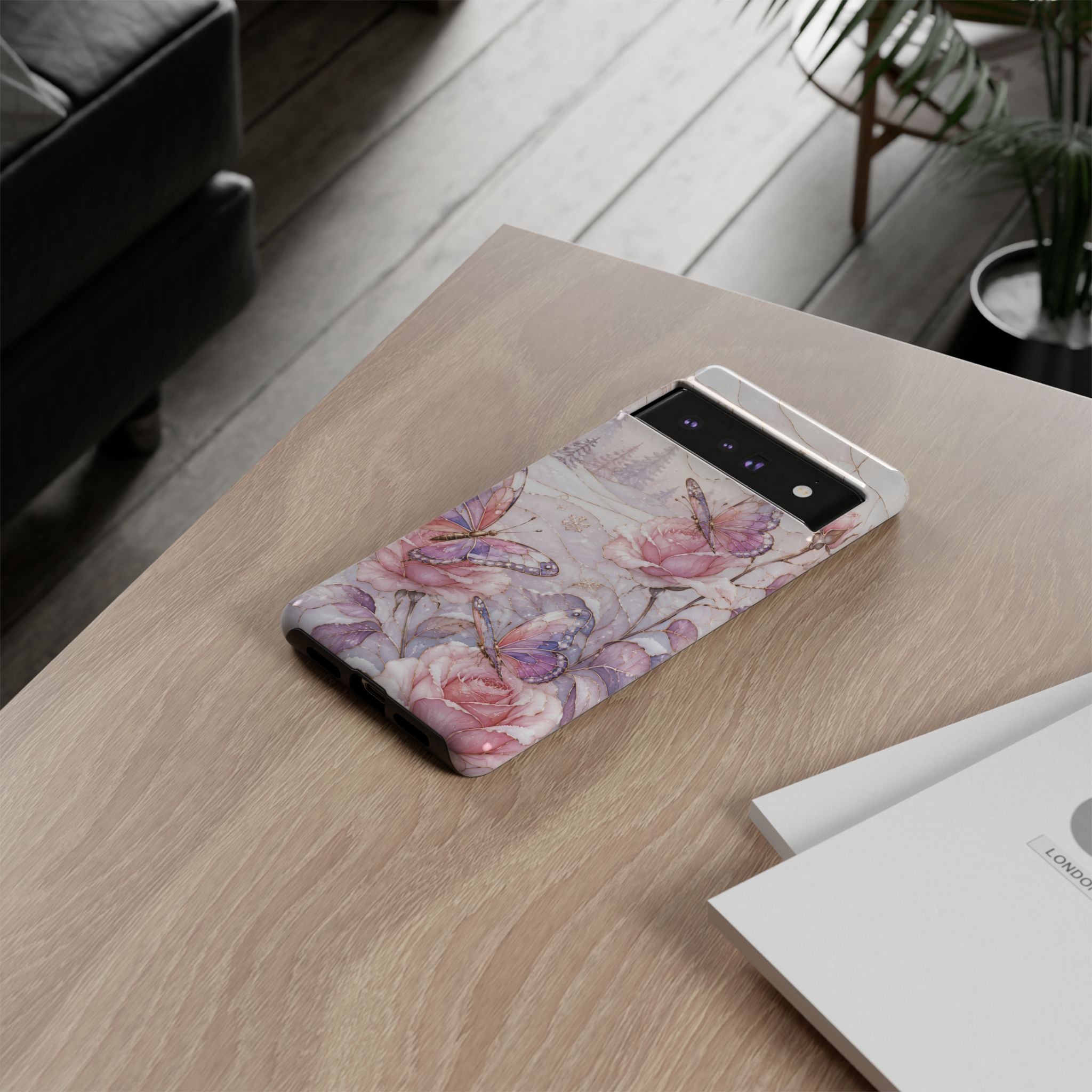 Butterfly Rose Google Pixel Phone Case | Floral iPhone Case