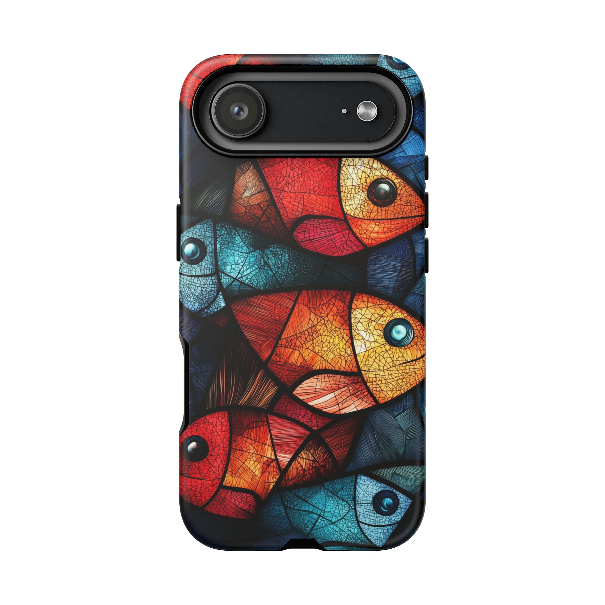 Fish Mosaic Tough iPhone Case — Colourful Artistic Fish Pattern