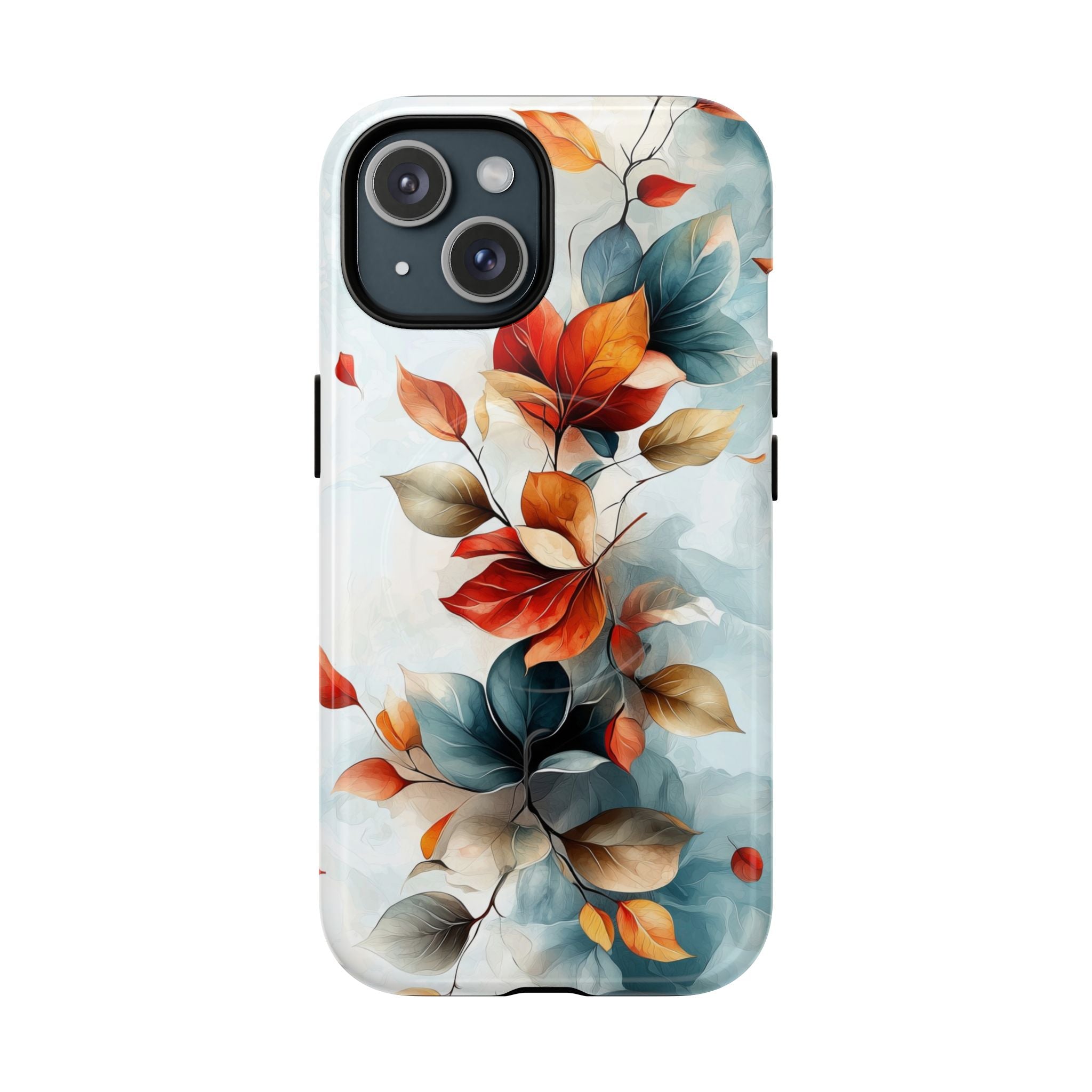 Custodia MagSafe resistente per iPhone con motivo floreale autunnali