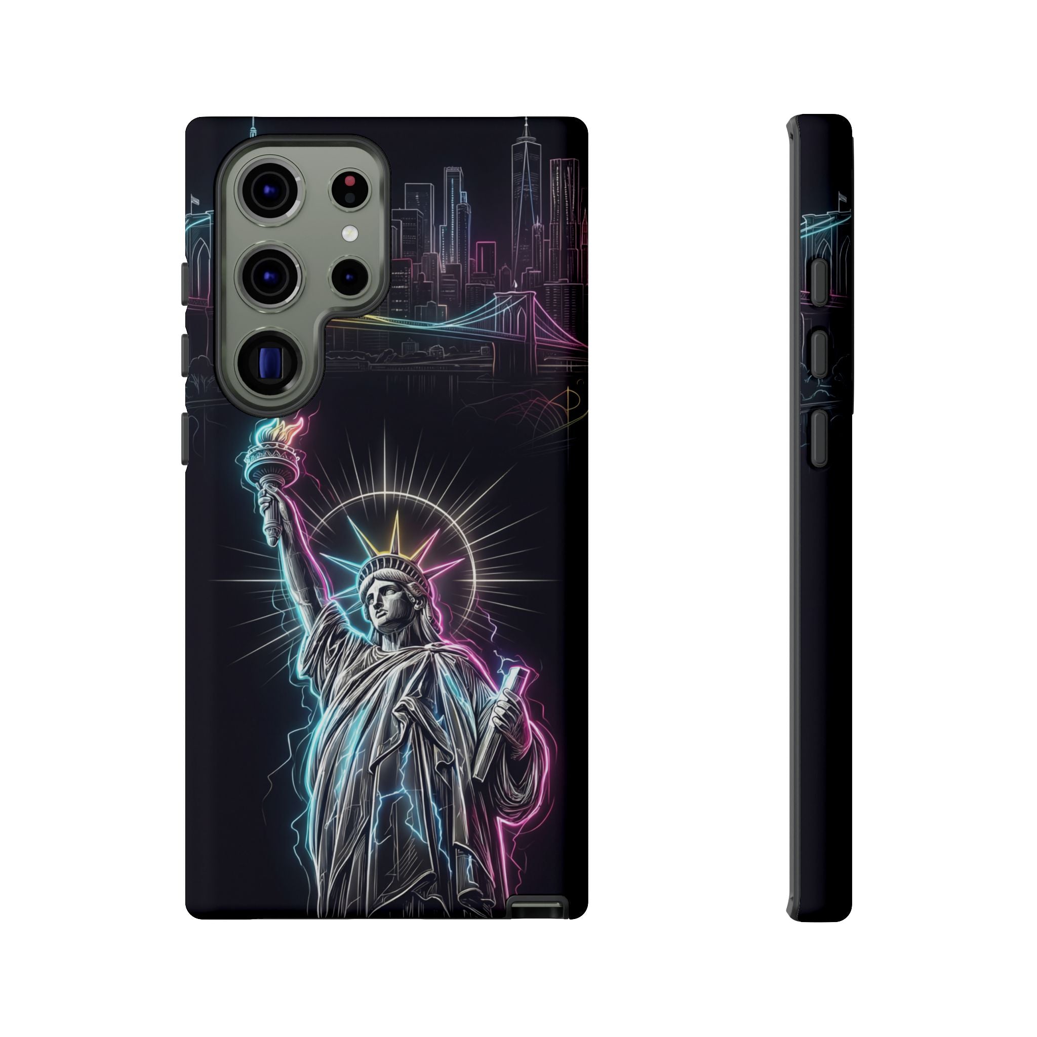 Neon Statue of Liberty Tough Samsung Galaxy Phone Case