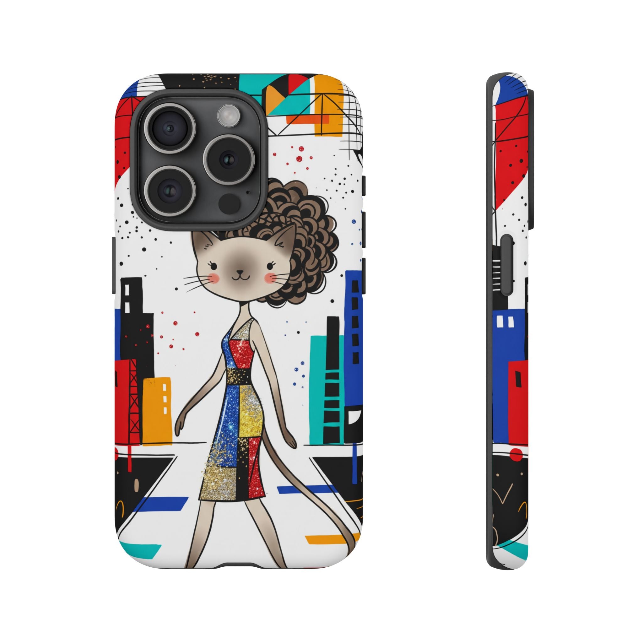 Catwalk City iPhone Case | Cute Fashion Cat