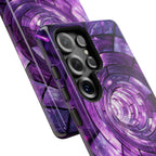 Purple Vortex Tough Samsung Galaxy Case — Abstract Spiral Protective Cover
