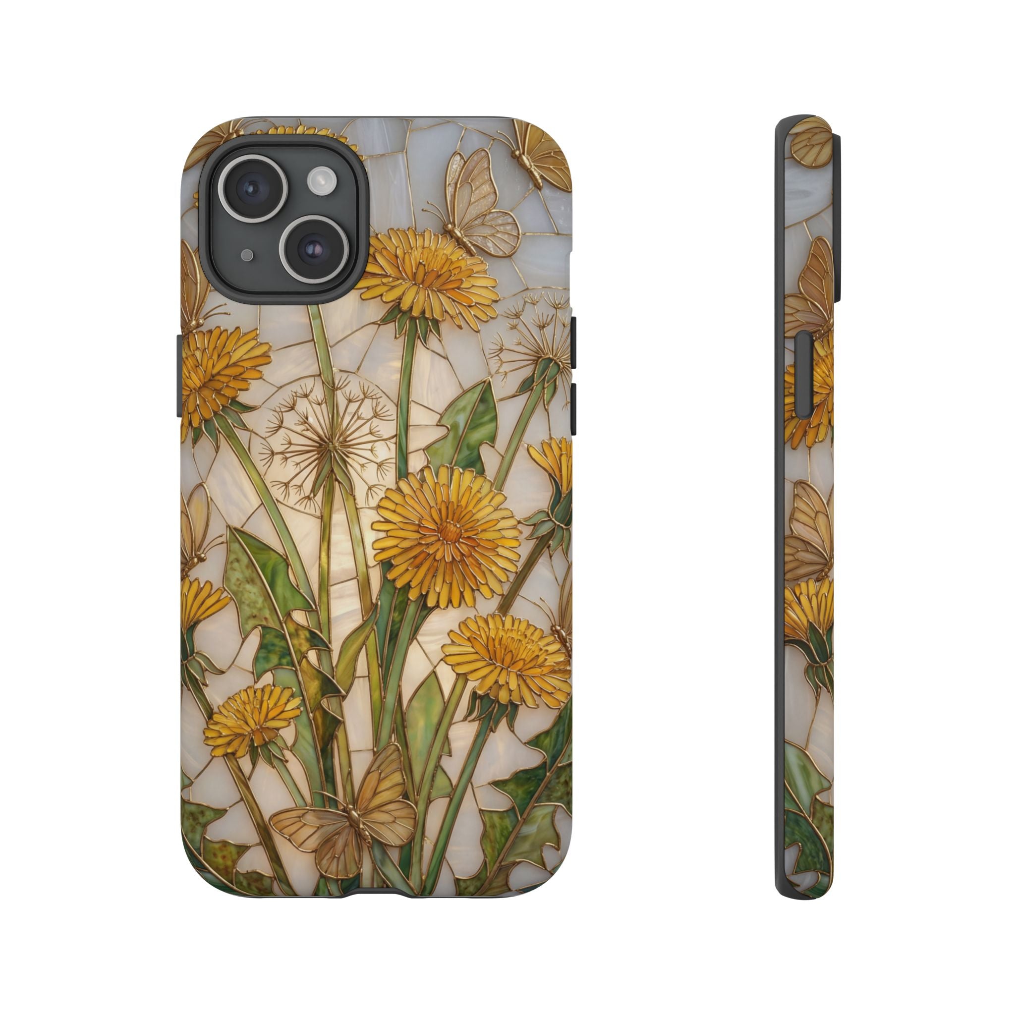 Dandelion Bouquet Tough iPhone Case — Floral Botanical Protective Cover