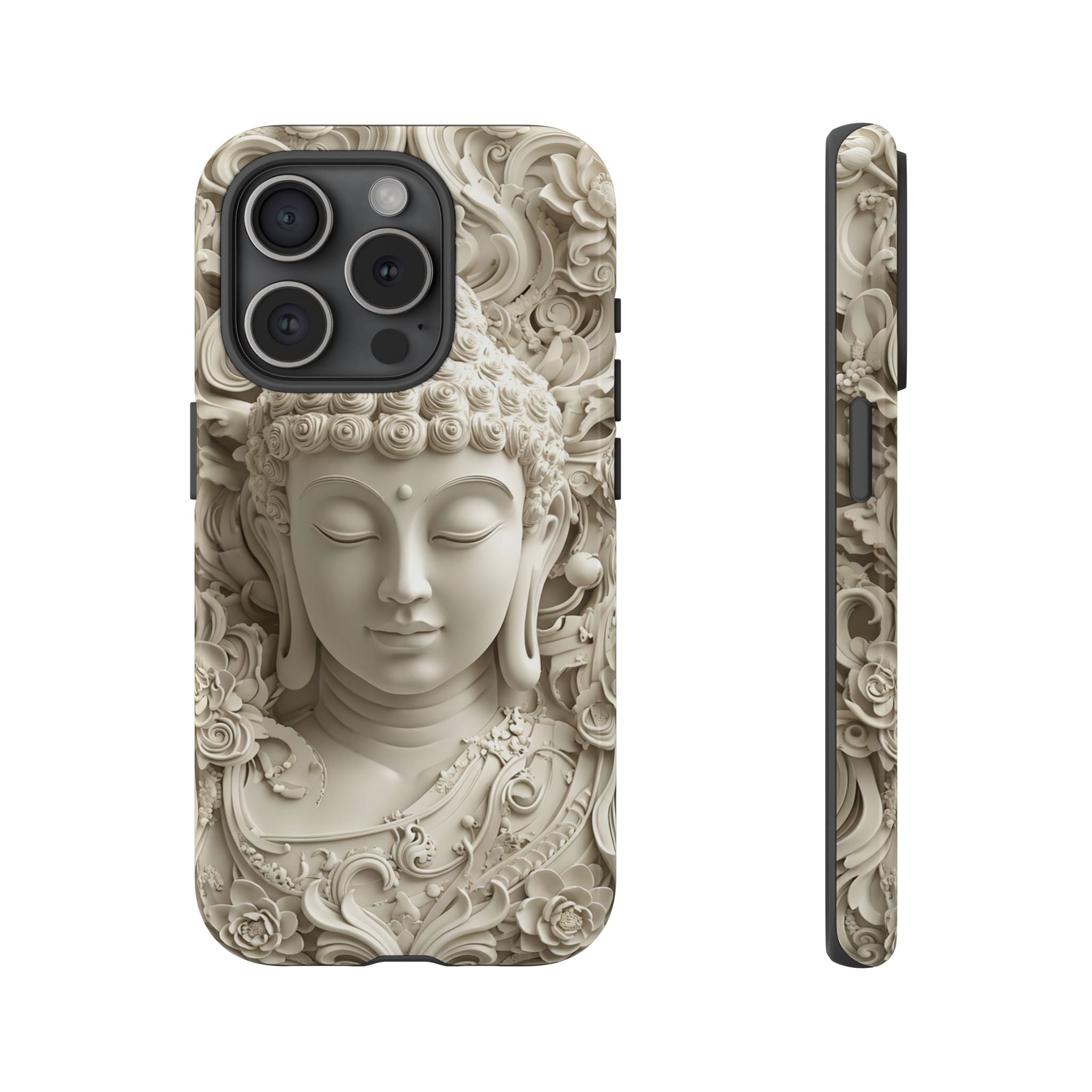 Buddha Relief iPhone Case — Serene Zen Protective Phone Cover