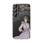 Starry Night Lavender Woman Samsung Galaxy Phone Case | Artistic Protective Tough Case