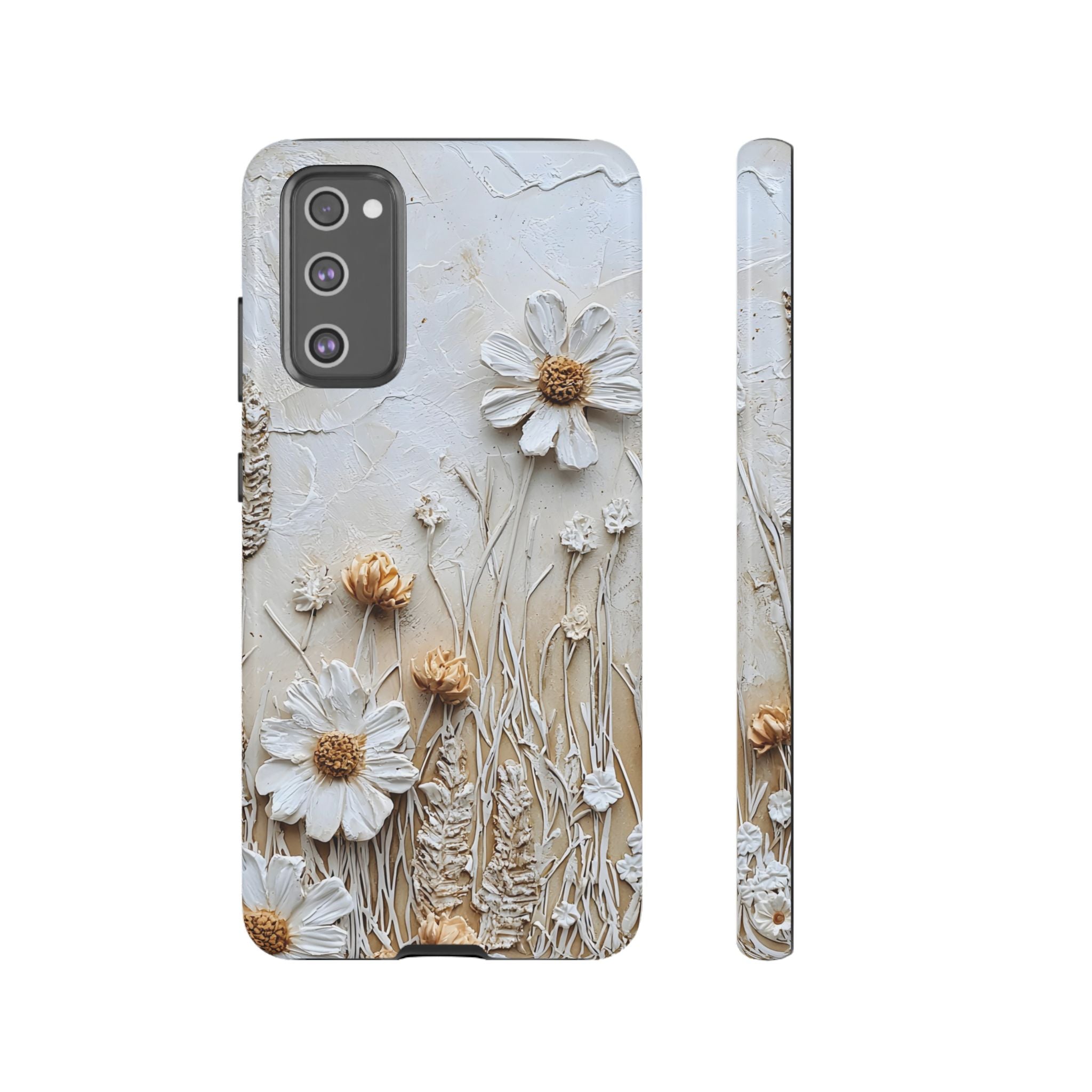 Textured Daisy Art Floral Relief Samsung Galaxy Case